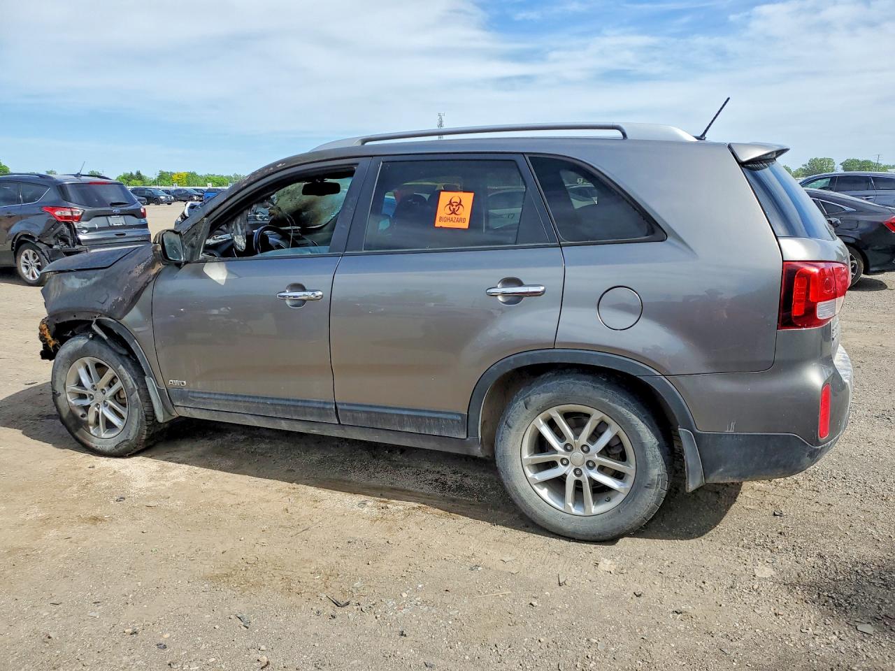 2014 Kia Sorento Lx Brown vin: 5XYKTCA64EG444147