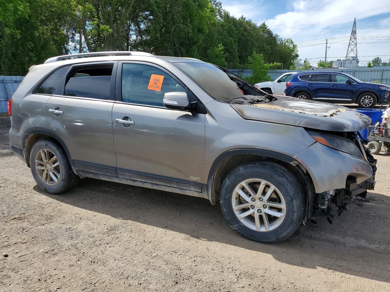 2014 Kia Sorento Lx Brown vin: 5XYKTCA64EG444147