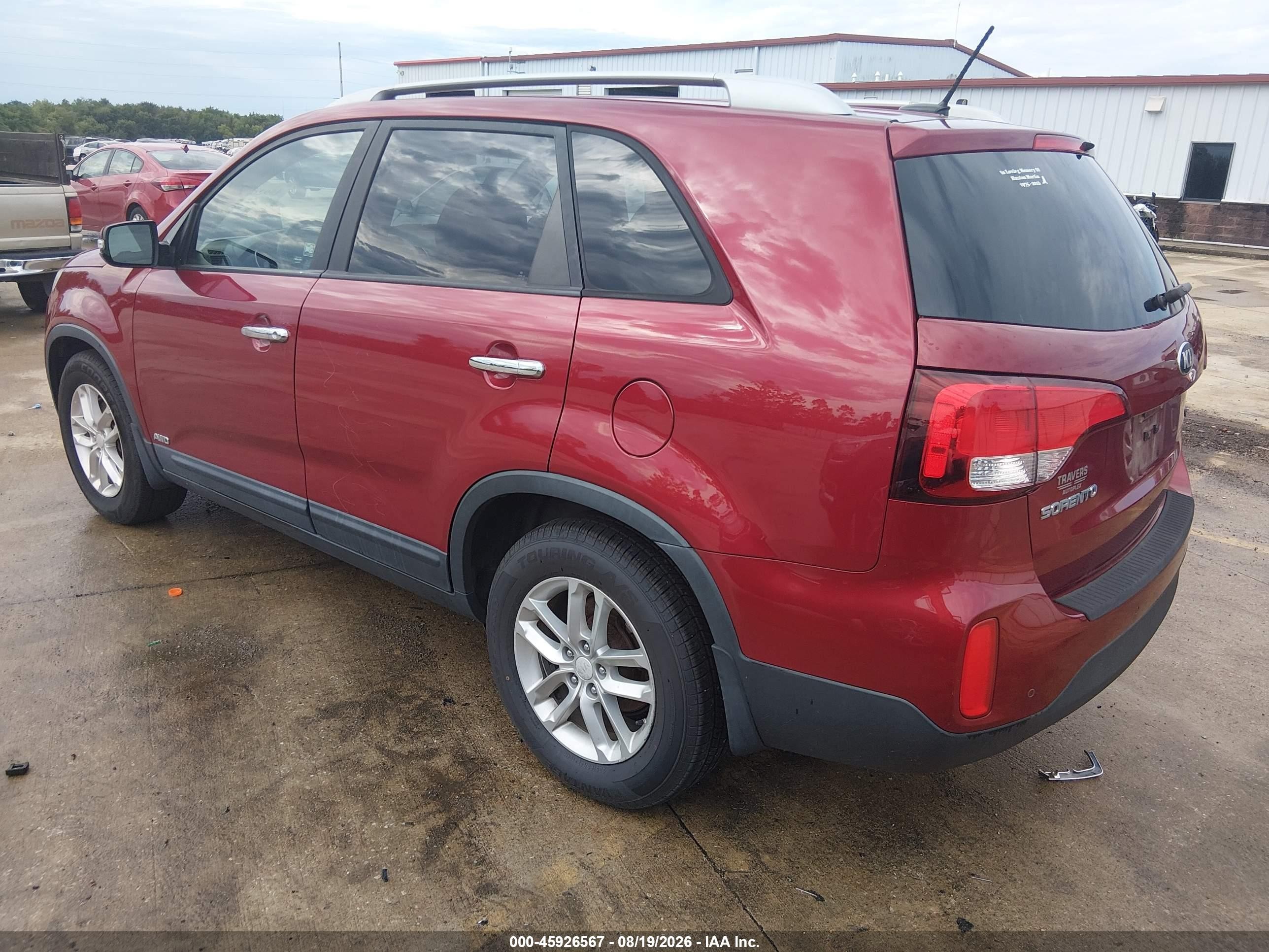 2014 Kia Sorento Lx Красный vin: 5XYKTCA64EG469310