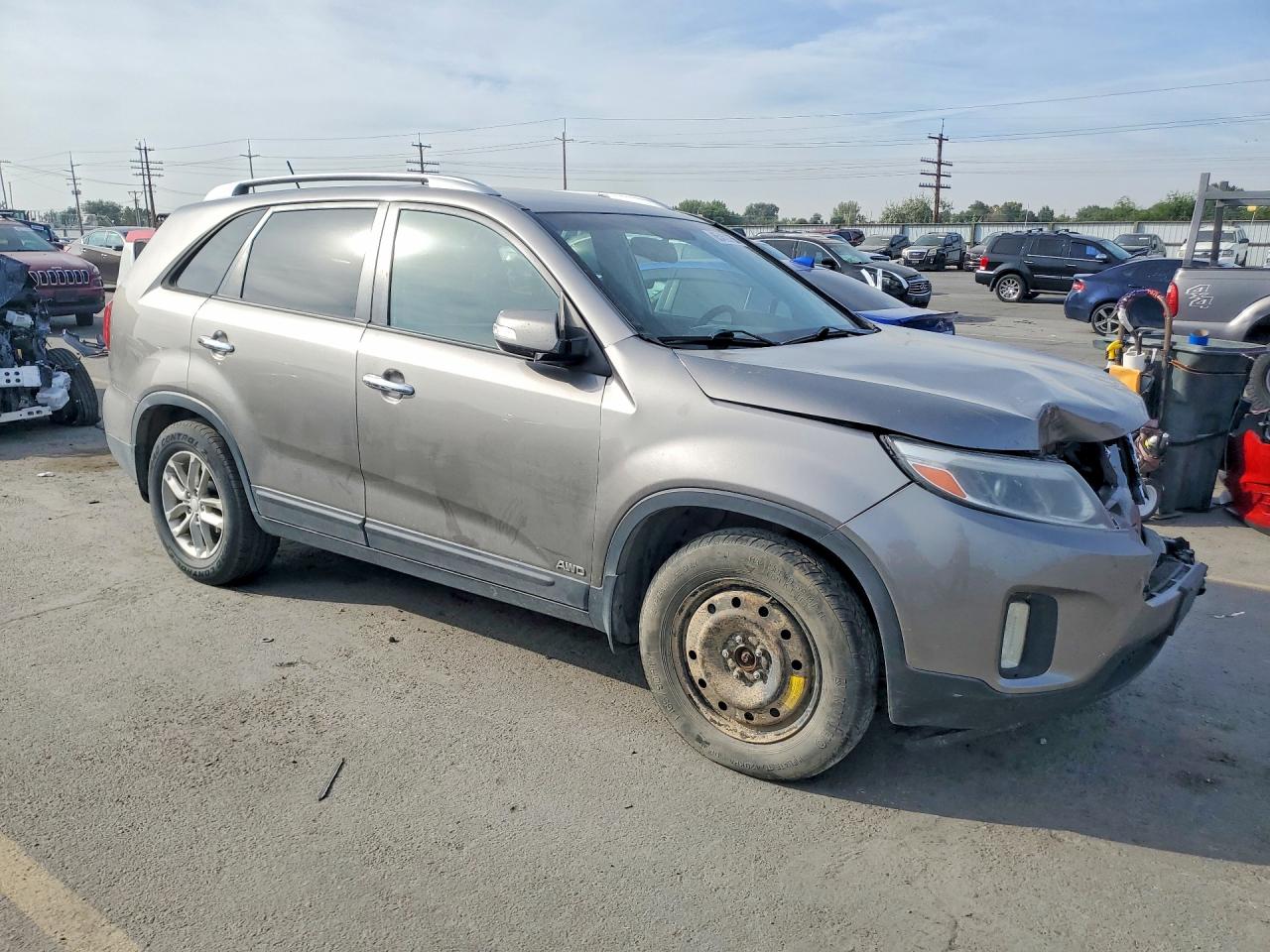 2014 Kia Sorento Lx Серый vin: 5XYKTCA64EG506856