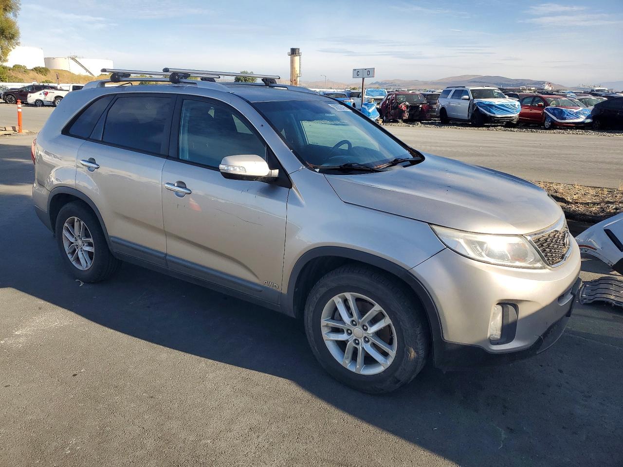 2015 Kia Sorento Lx Gray vin: 5XYKTCA64FG560255