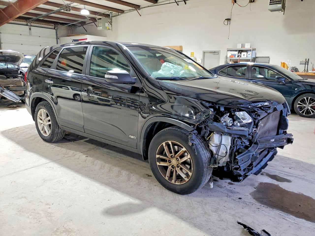 2015 Kia Sorento Lx Black vin: 5XYKTCA64FG582885