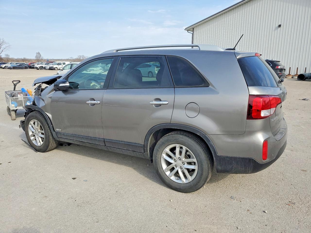 2015 Kia Sorento Lx Gray vin: 5XYKTCA64FG584930