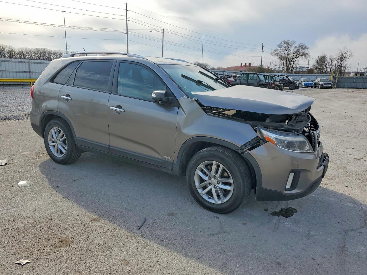 2015 Kia Sorento Lx Gray vin: 5XYKTCA64FG584930