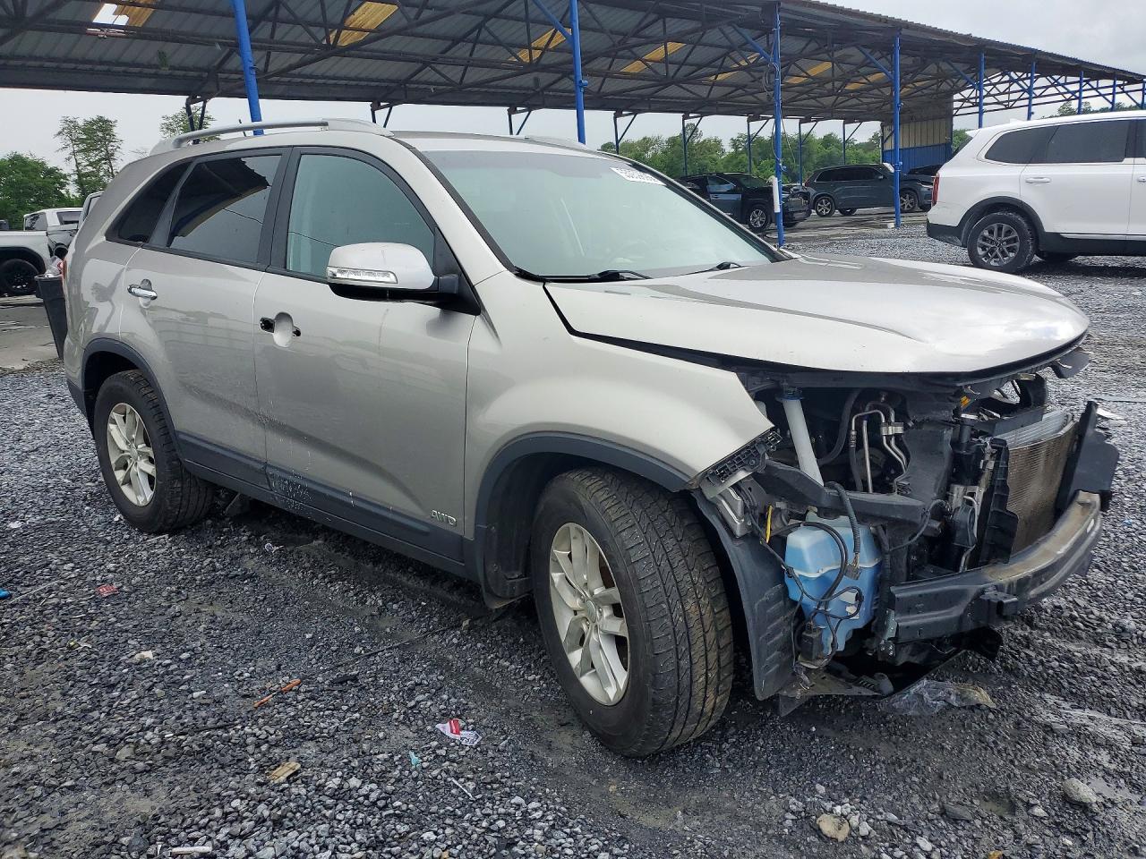 2015 Kia Sorento Lx Silver vin: 5XYKTCA64FG634709
