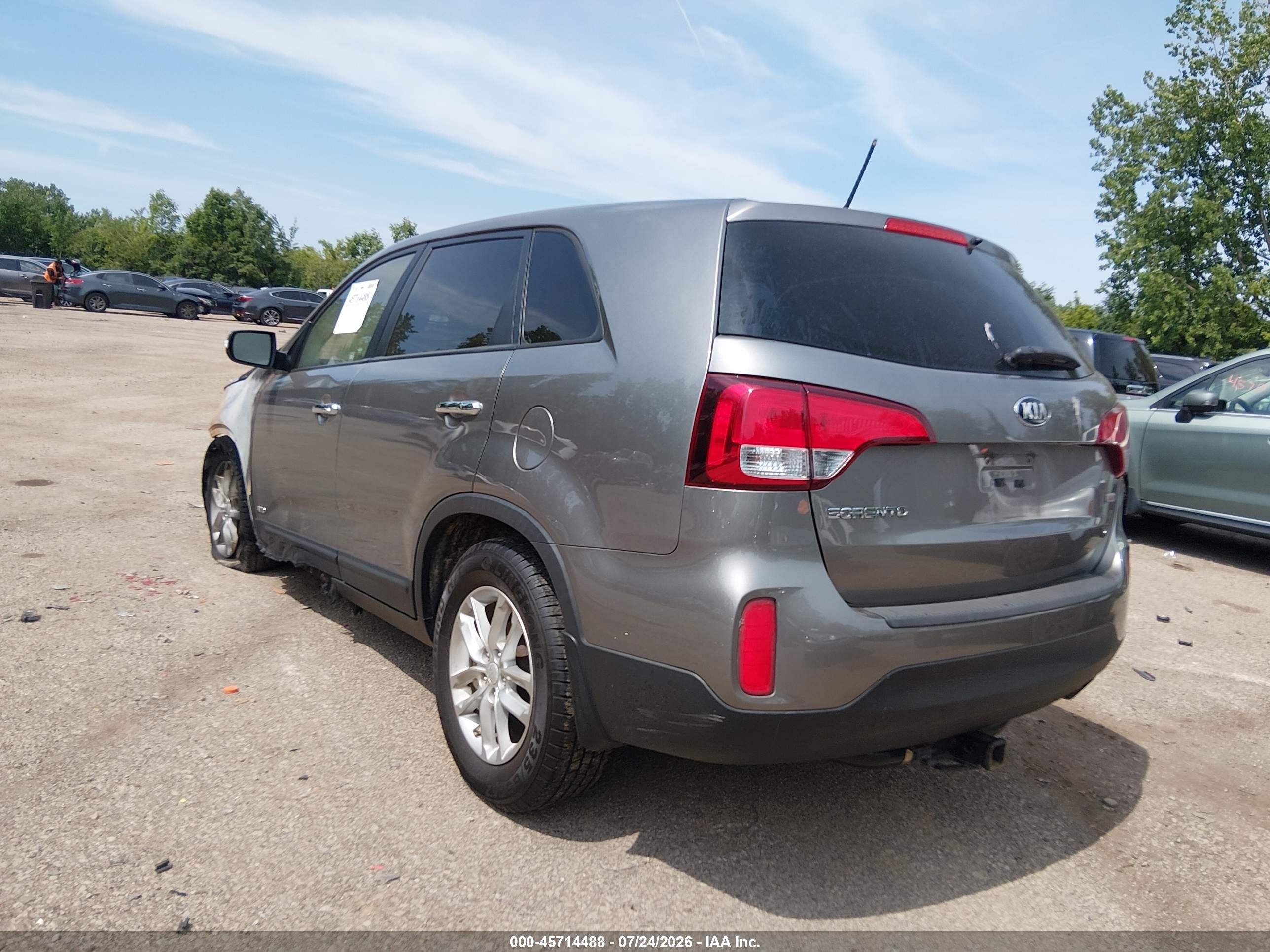 2014 Kia Sorento Lx Gray vin: 5XYKTCA65EG549182