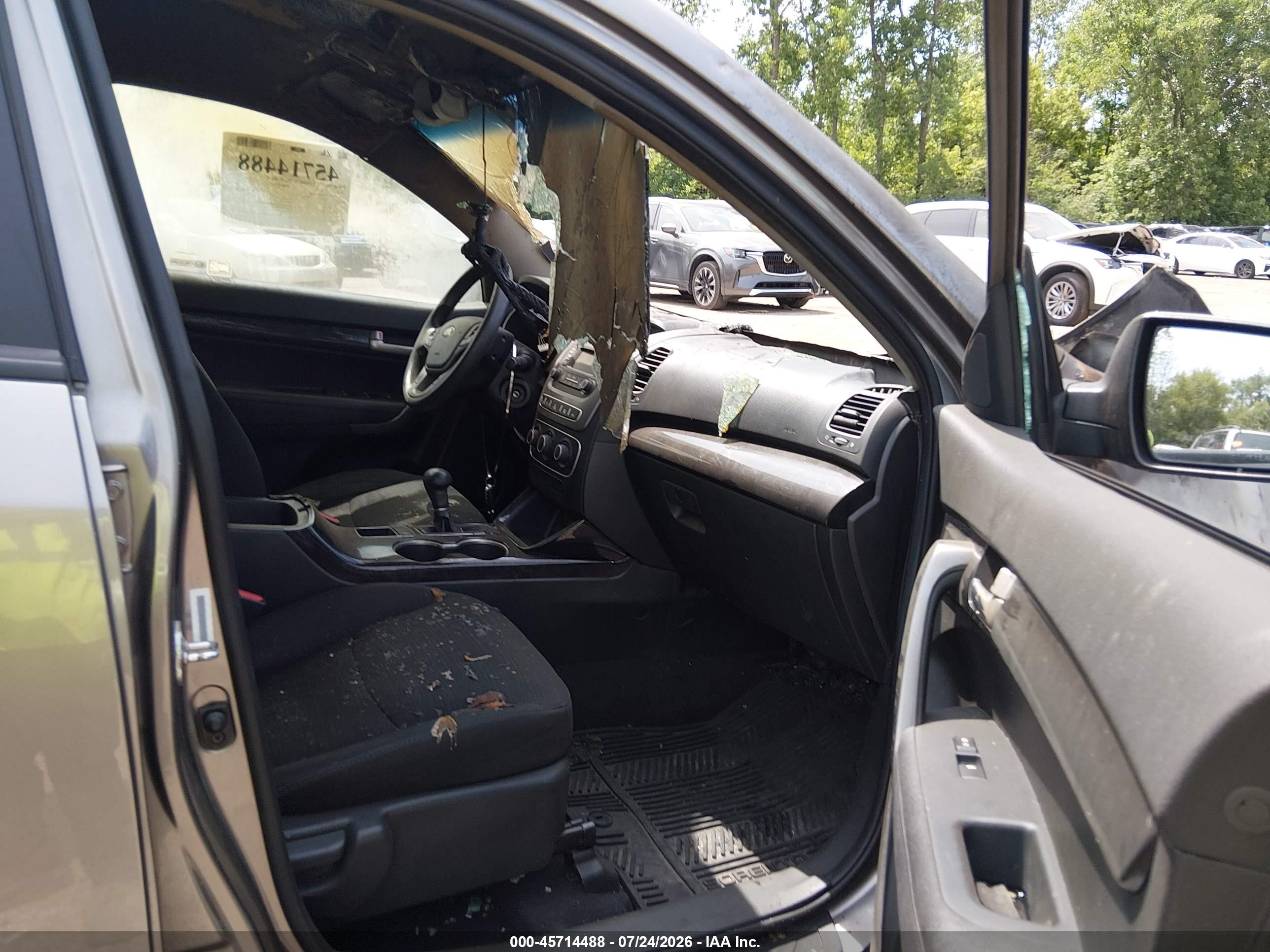 2014 Kia Sorento Lx Gray vin: 5XYKTCA65EG549182