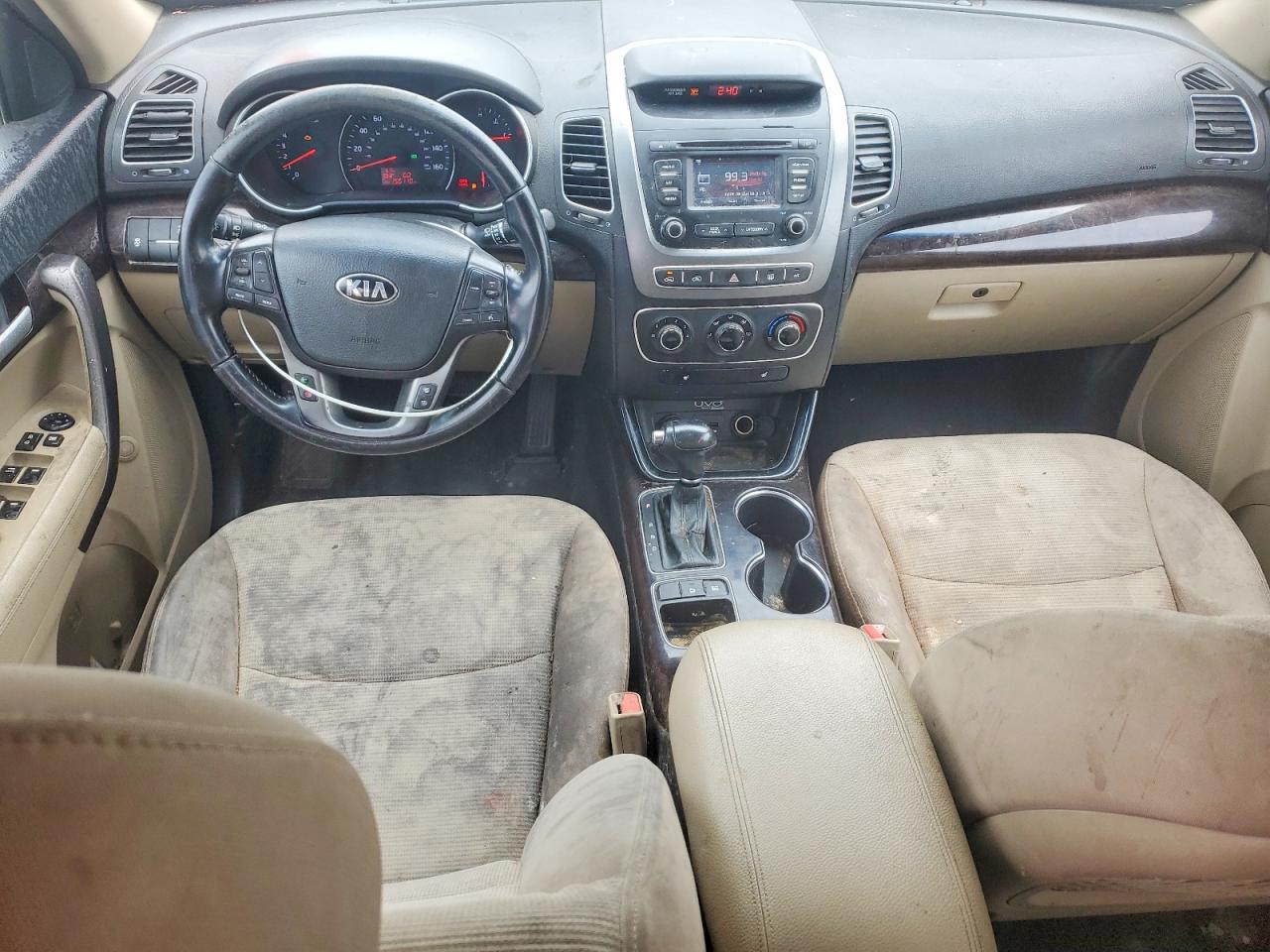 2015 Kia Sorento Lx White vin: 5XYKTCA65FG607809