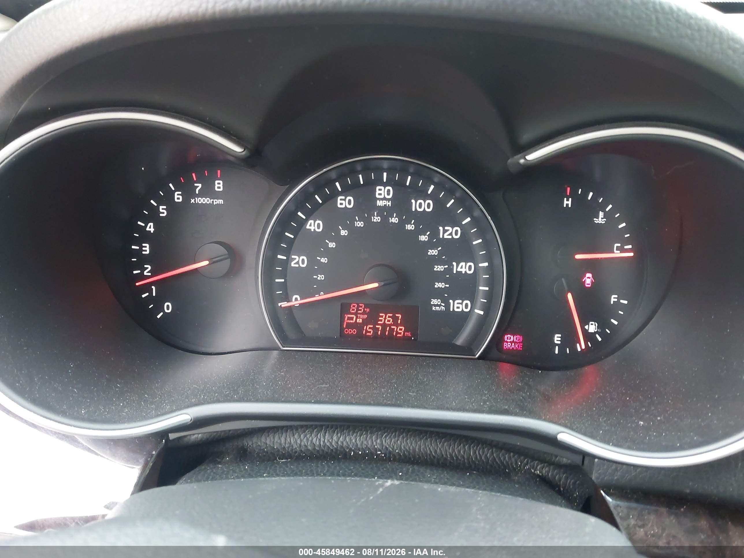 2014 Kia Sorento Lx Бордовый vin: 5XYKTCA66EG497383