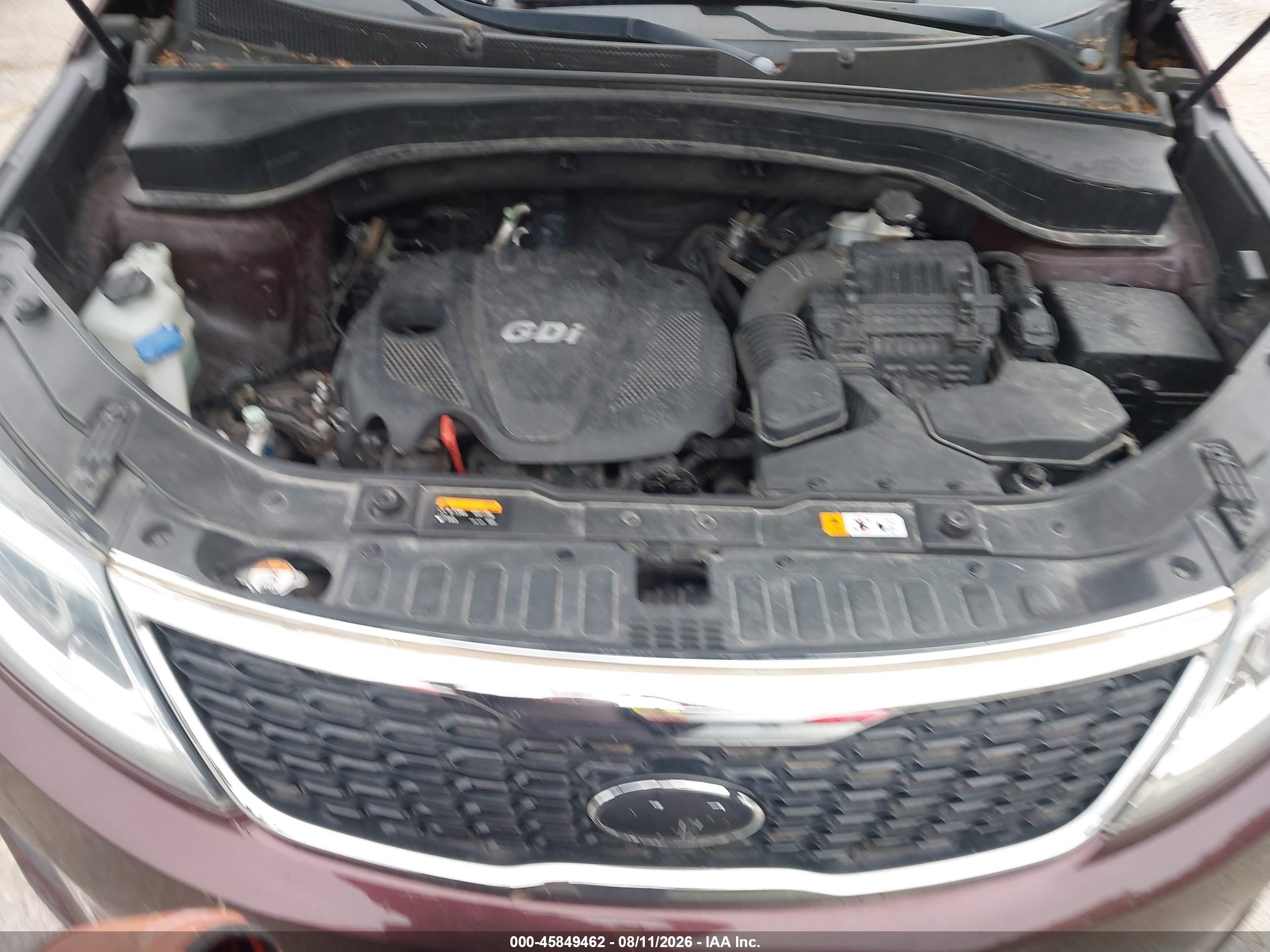 2014 Kia Sorento Lx Бордовый vin: 5XYKTCA66EG497383