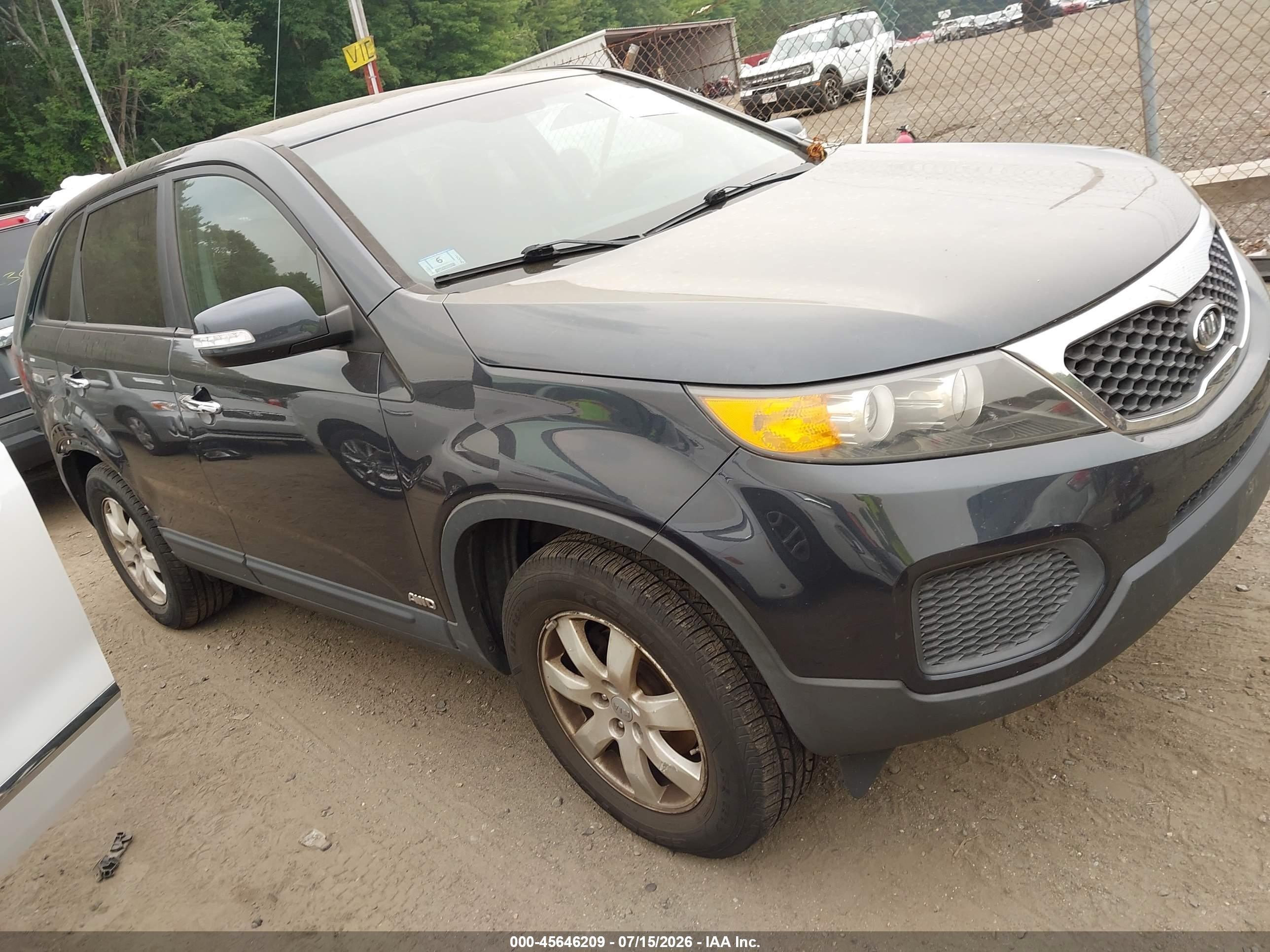 2013 Kia Sorento Lx Gray vin: 5XYKTCA67DG324907