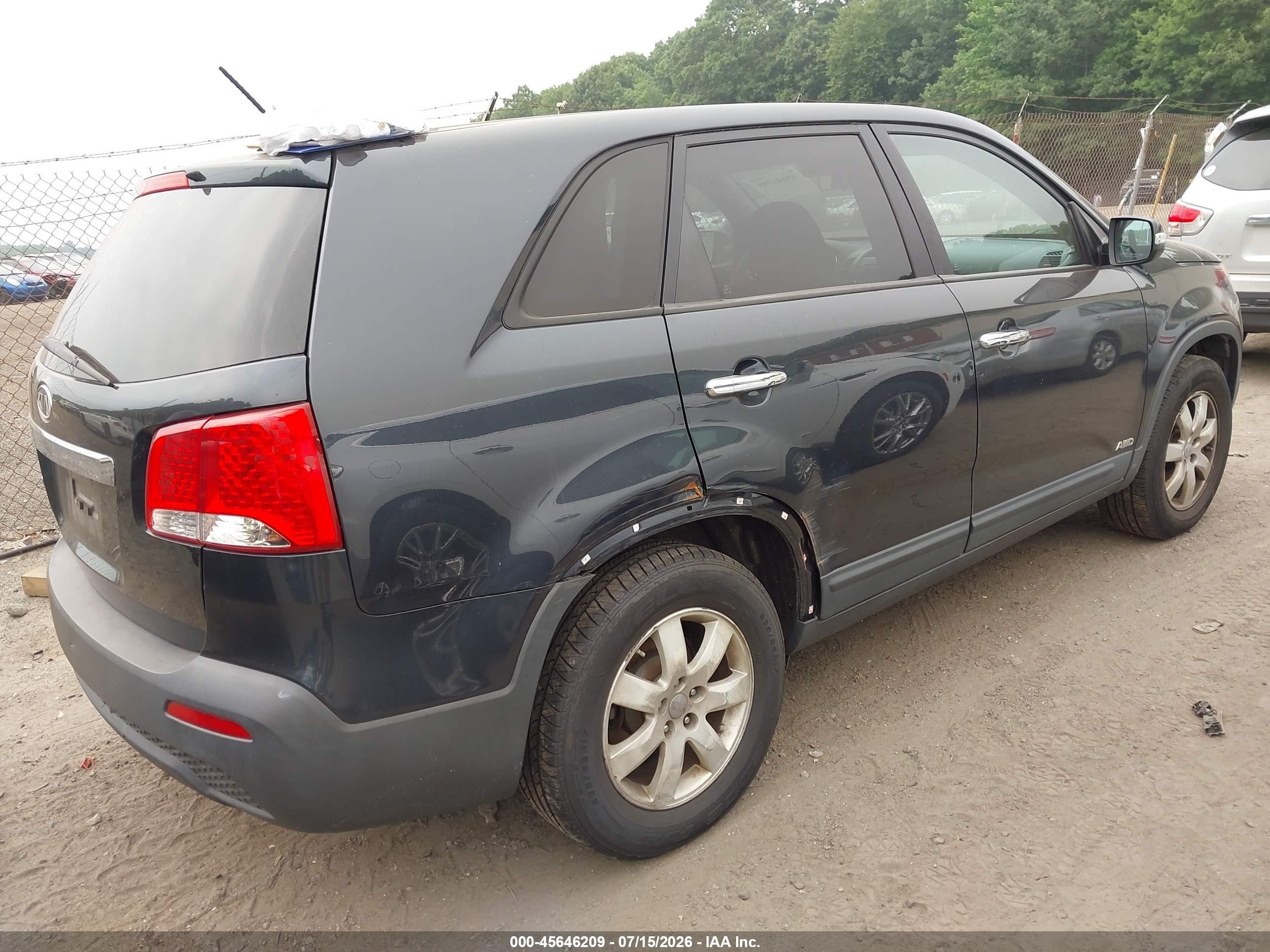 2013 Kia Sorento Lx Gray vin: 5XYKTCA67DG324907