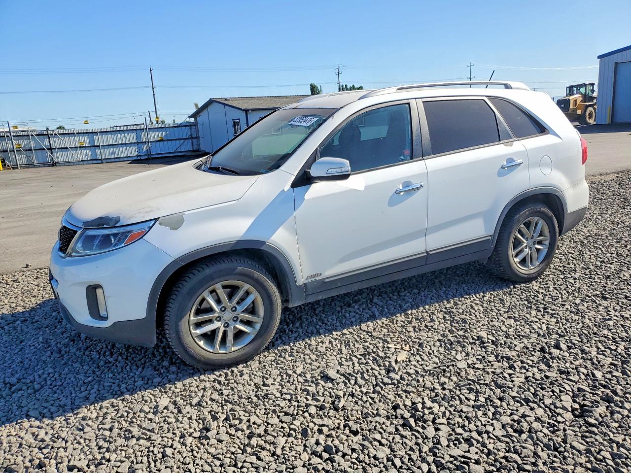 2014 Kia Sorento Lx White vin: 5XYKTCA67EG465218
