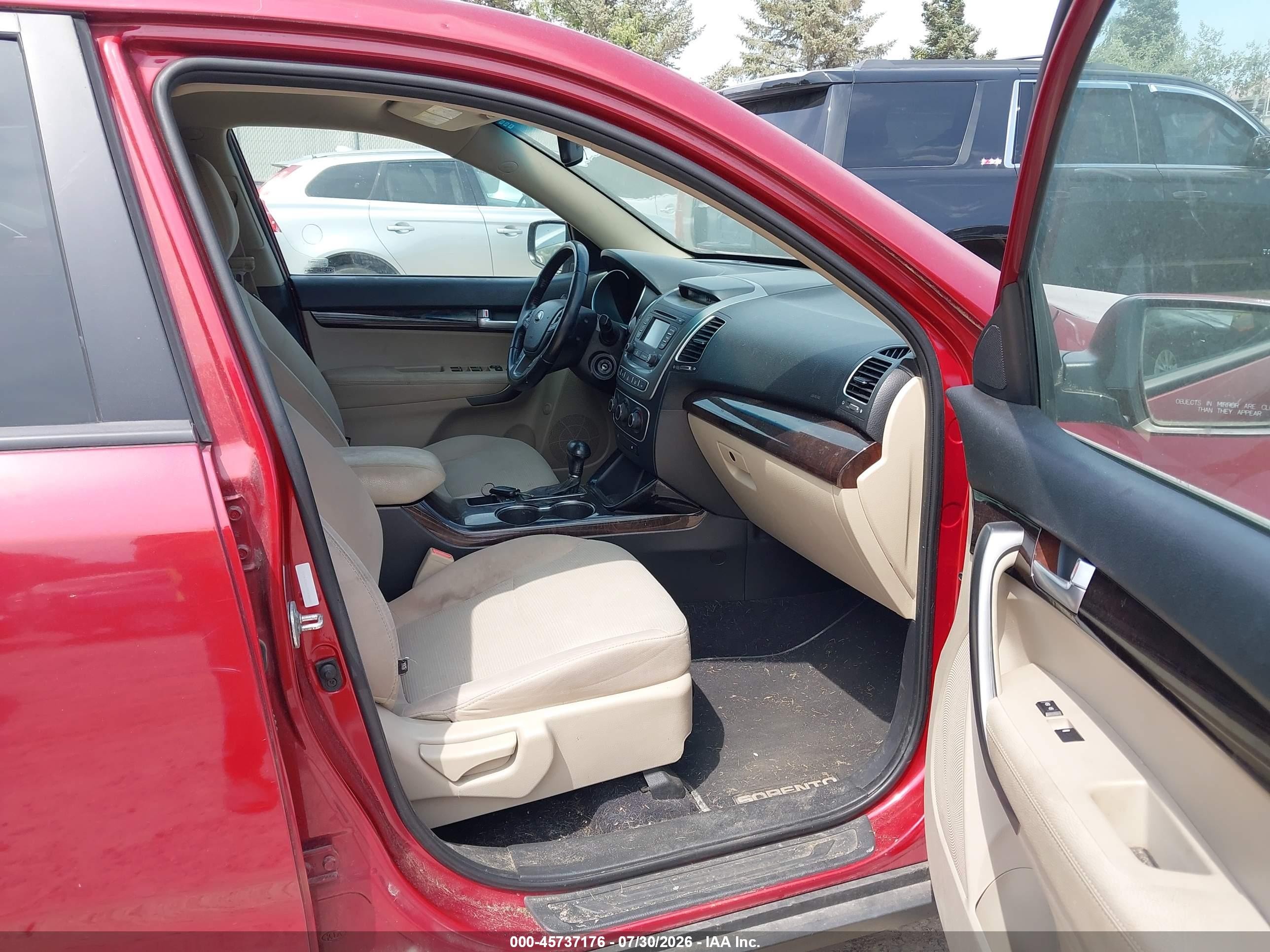 2014 Kia Sorento Lx Red vin: 5XYKTCA67EG532240