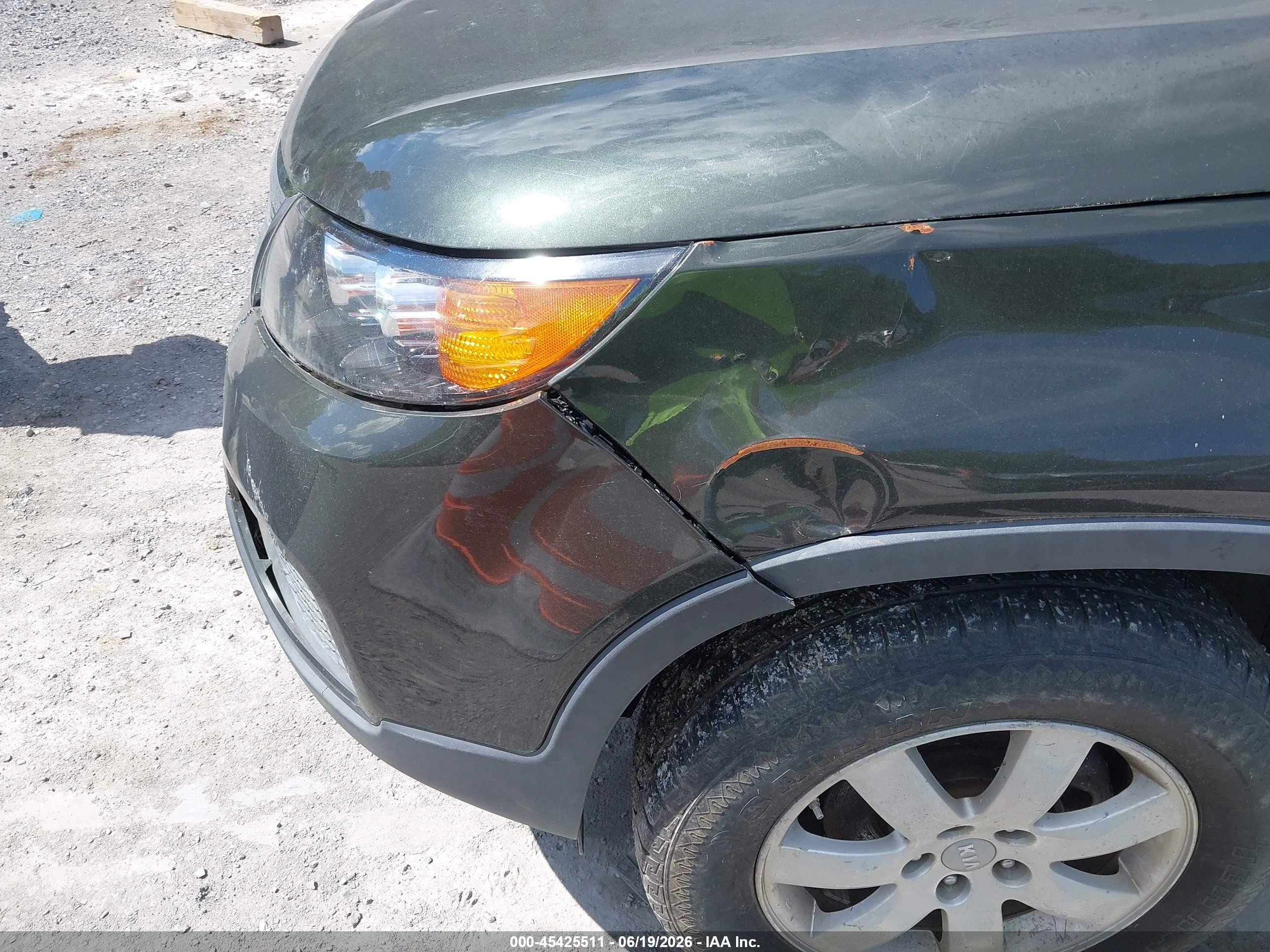 2012 Kia Sorento Lx Green vin: 5XYKTCA68CG265848