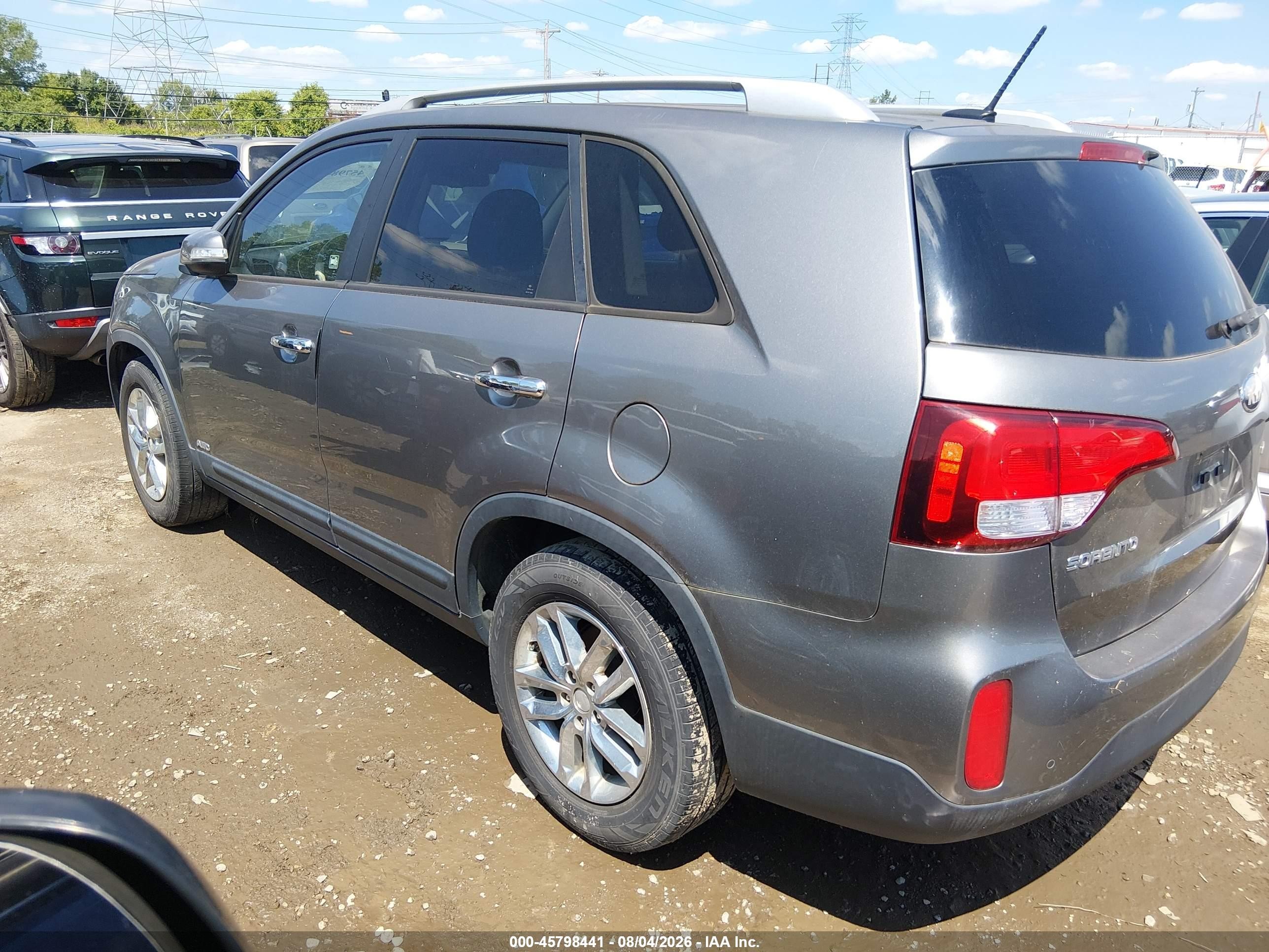 2014 Kia Sorento Lx Gray vin: 5XYKTCA68EG447651