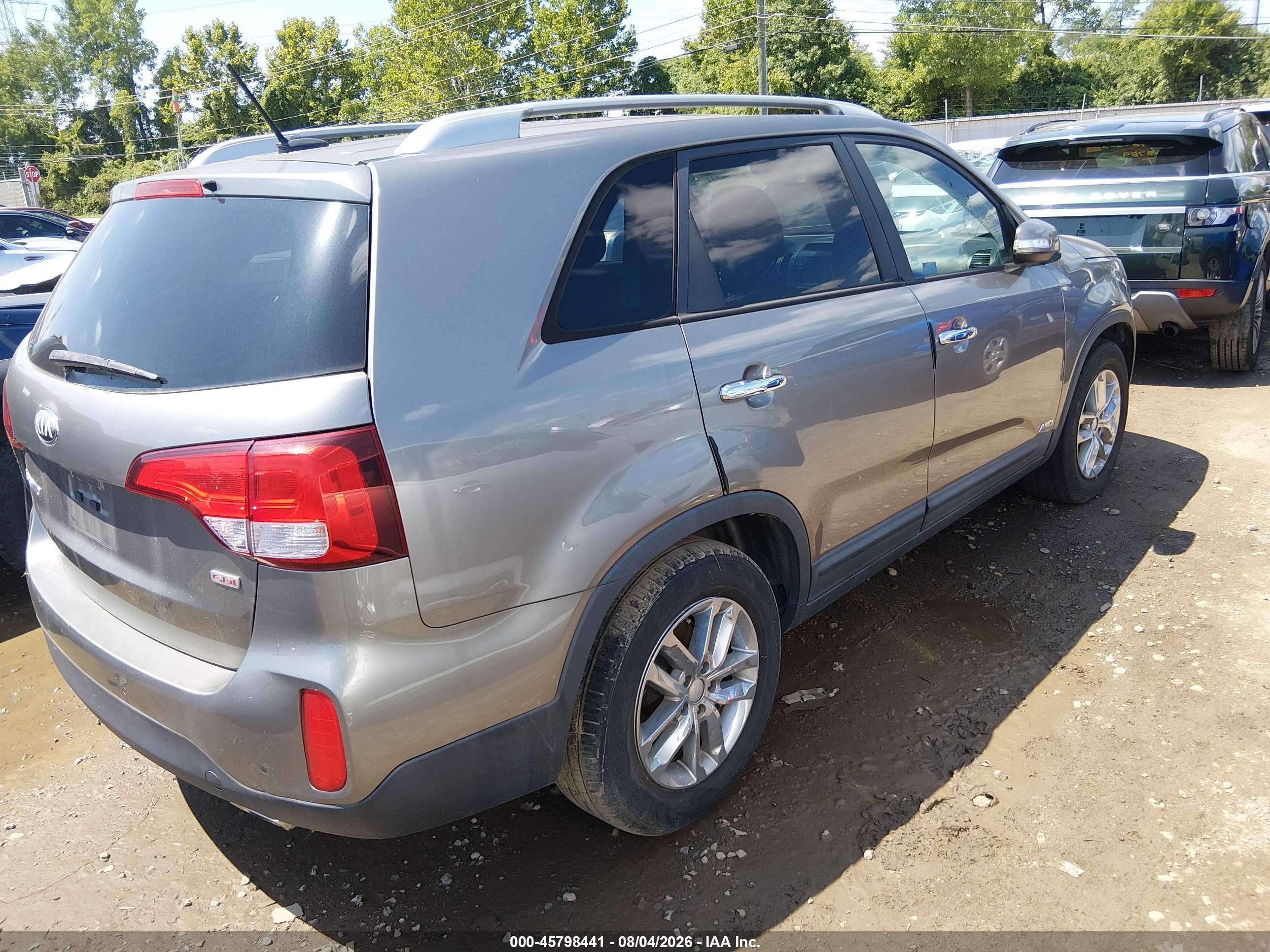2014 Kia Sorento Lx Gray vin: 5XYKTCA68EG447651