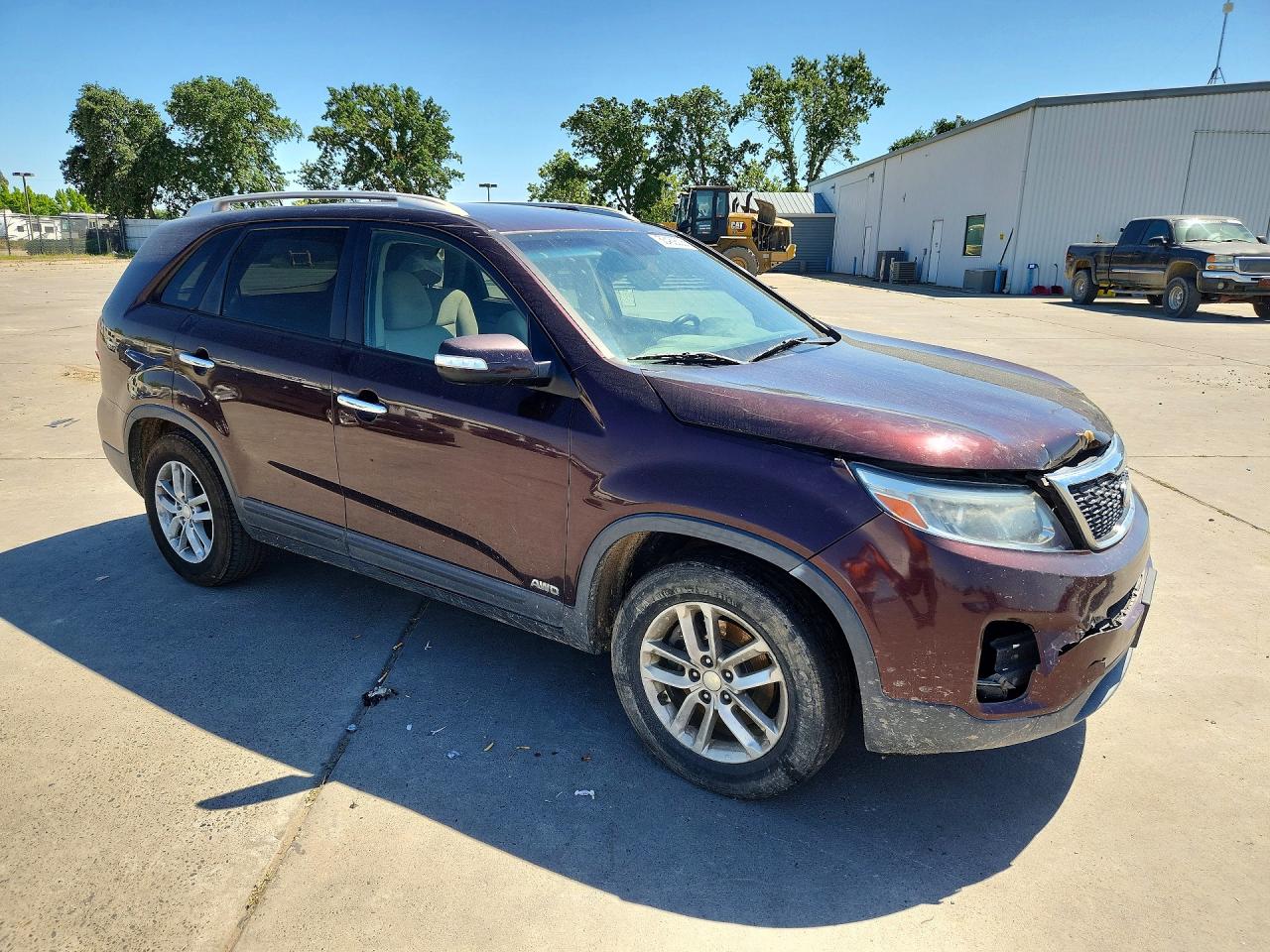 2014 Kia Sorento Lx Темно-бордовый vin: 5XYKTCA68EG465759