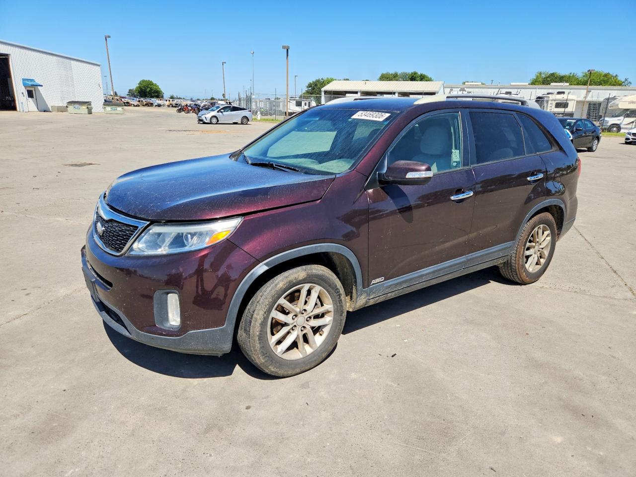 2014 Kia Sorento Lx Темно-бордовый vin: 5XYKTCA68EG465759