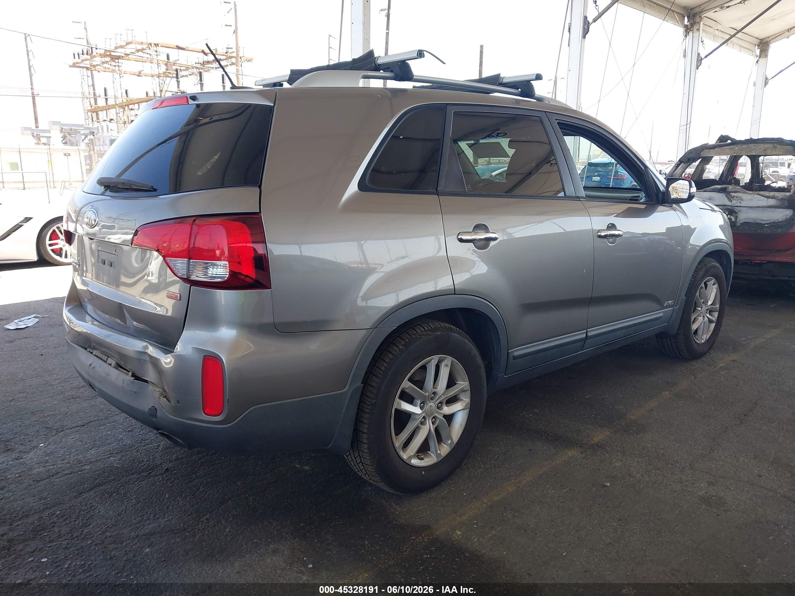 2014 Kia Sorento Lx Gray vin: 5XYKTCA68EG479337
