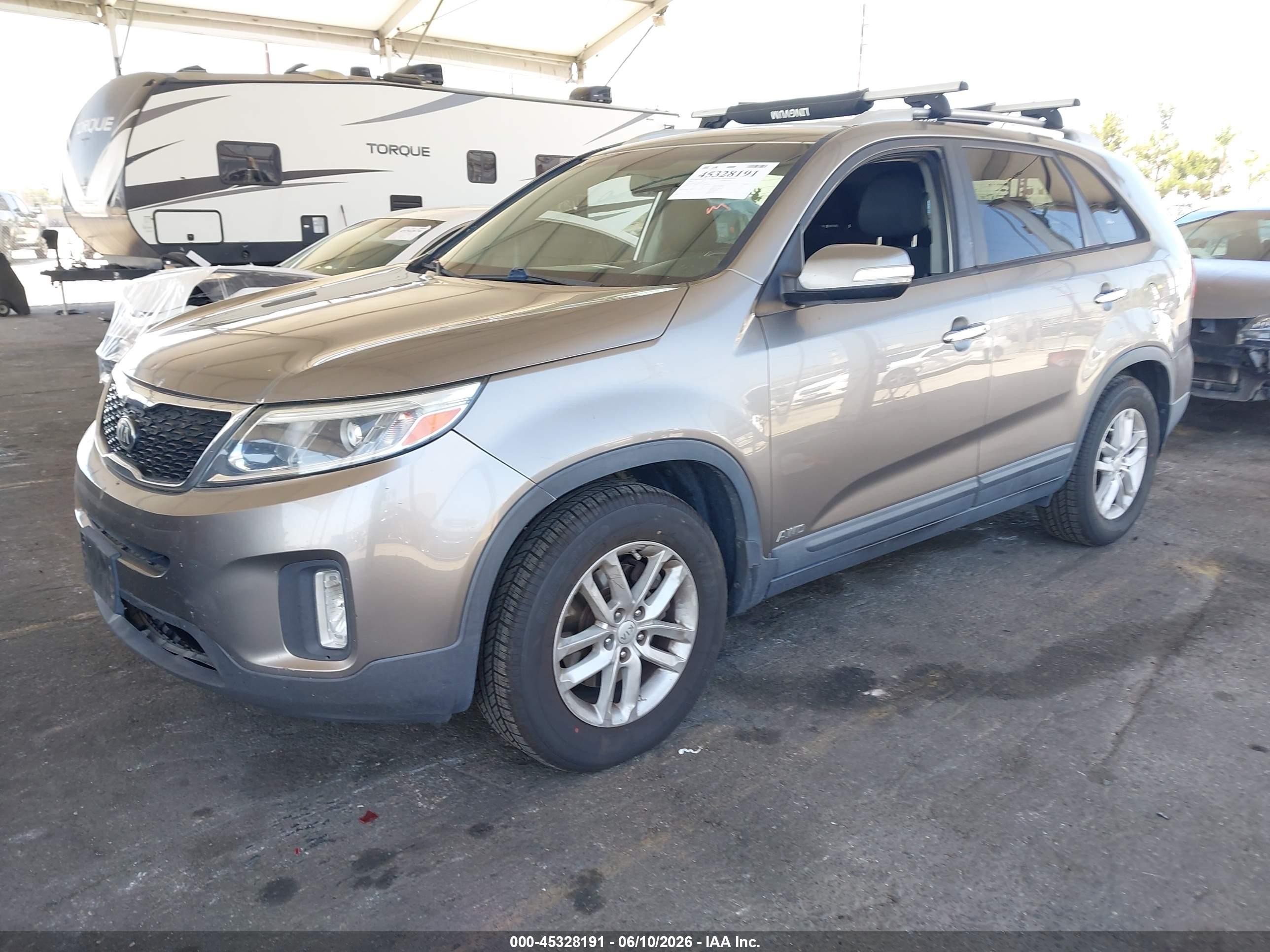 2014 Kia Sorento Lx Gray vin: 5XYKTCA68EG479337