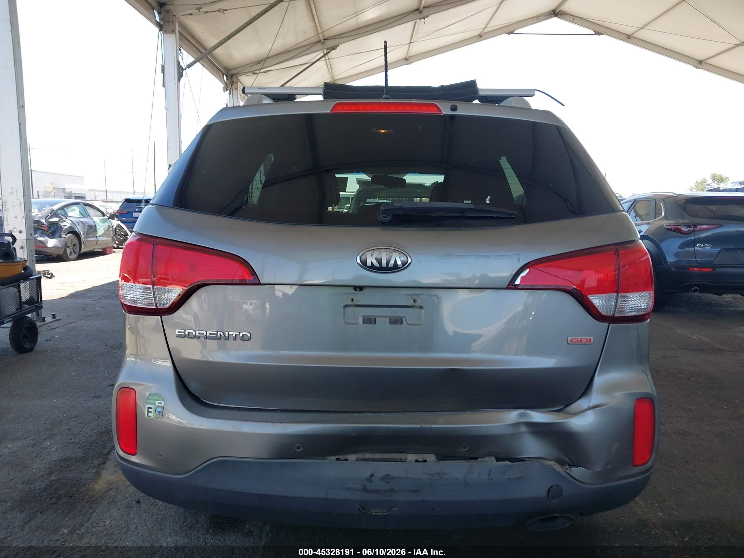 2014 Kia Sorento Lx Gray vin: 5XYKTCA68EG479337
