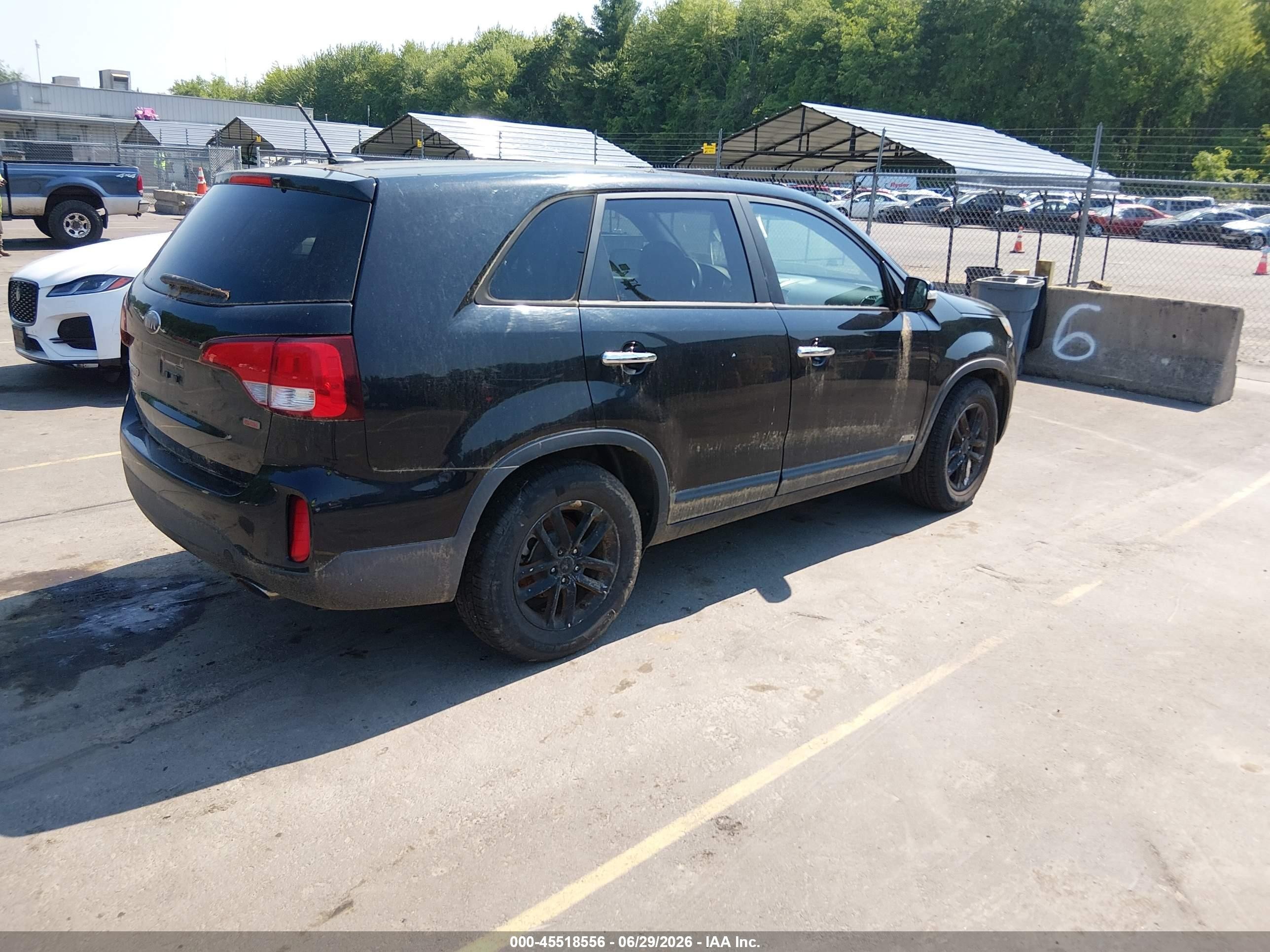 2014 Kia Sorento Lx Black vin: 5XYKTCA68EG479872