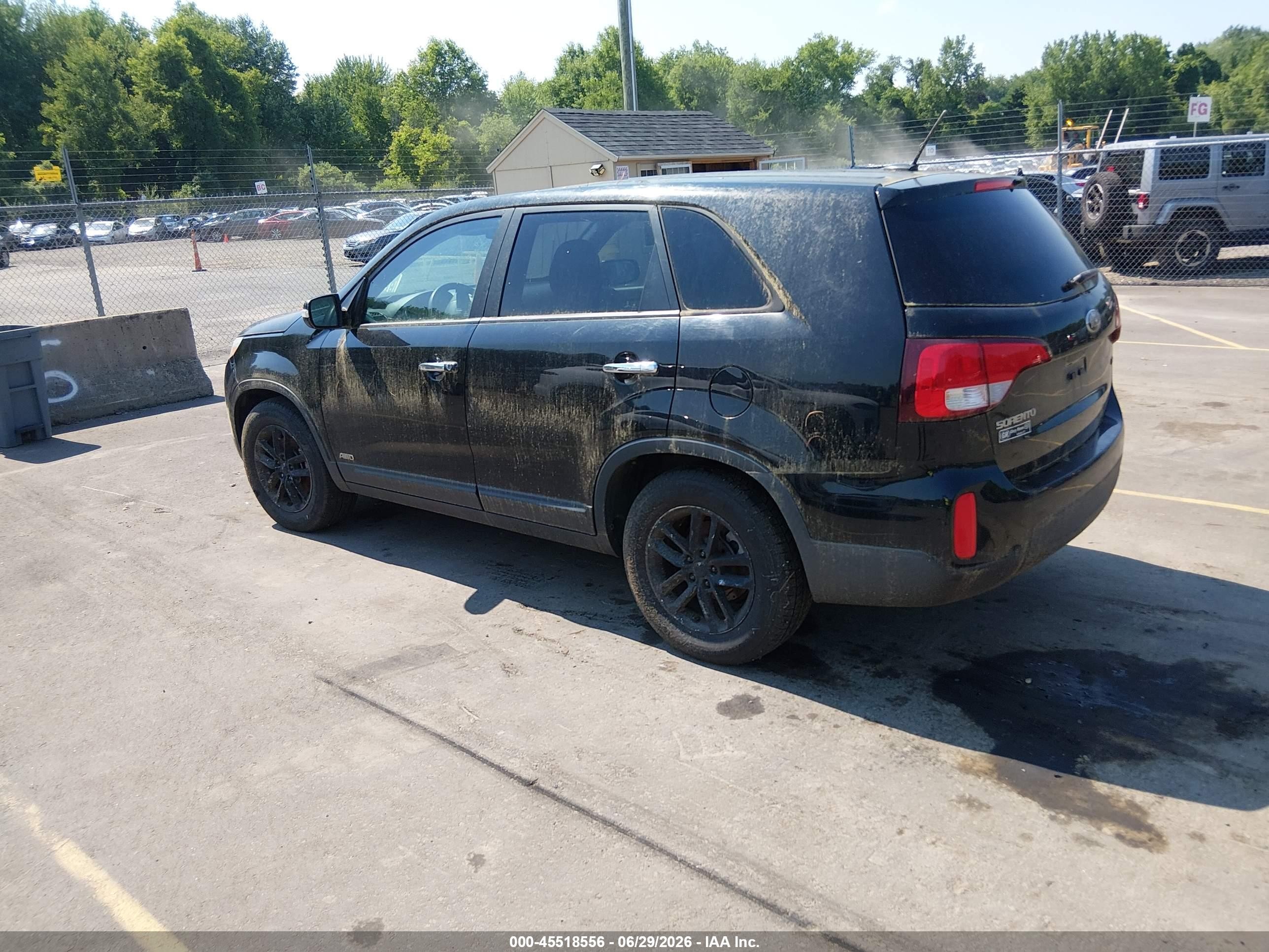 2014 Kia Sorento Lx Black vin: 5XYKTCA68EG479872