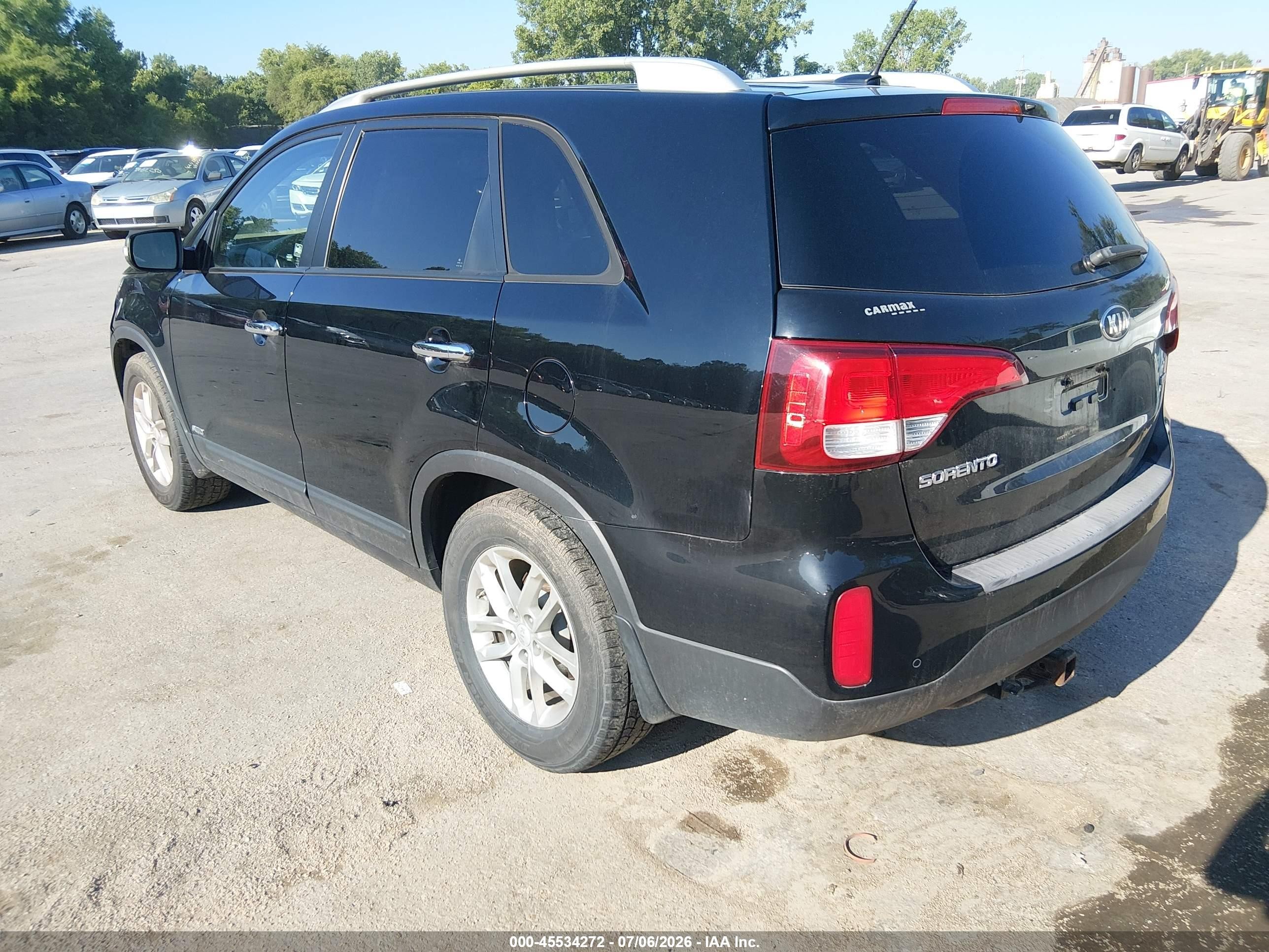2014 Kia Sorento Lx Black vin: 5XYKTCA68EG506343
