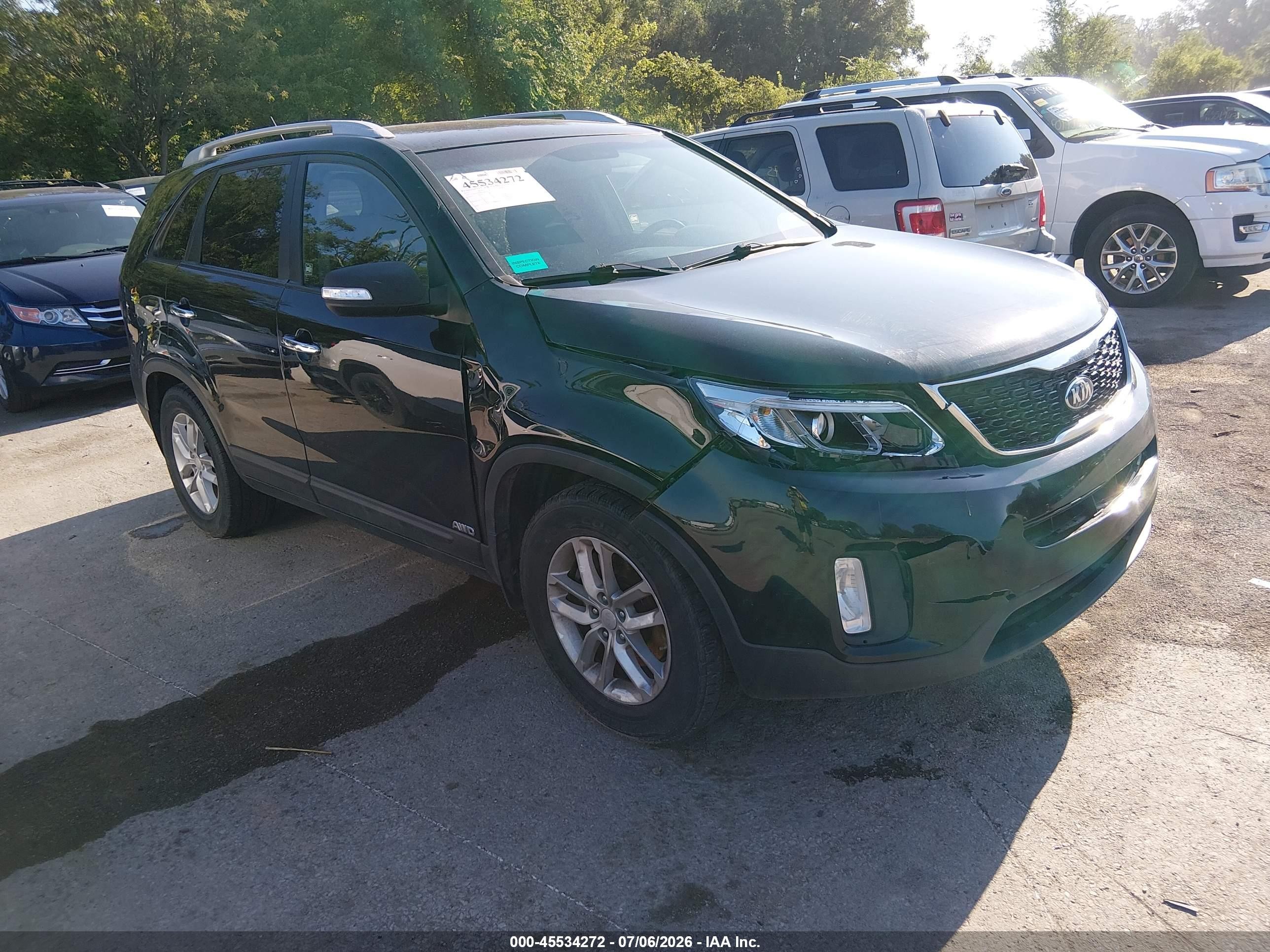 2014 Kia Sorento Lx Black vin: 5XYKTCA68EG506343