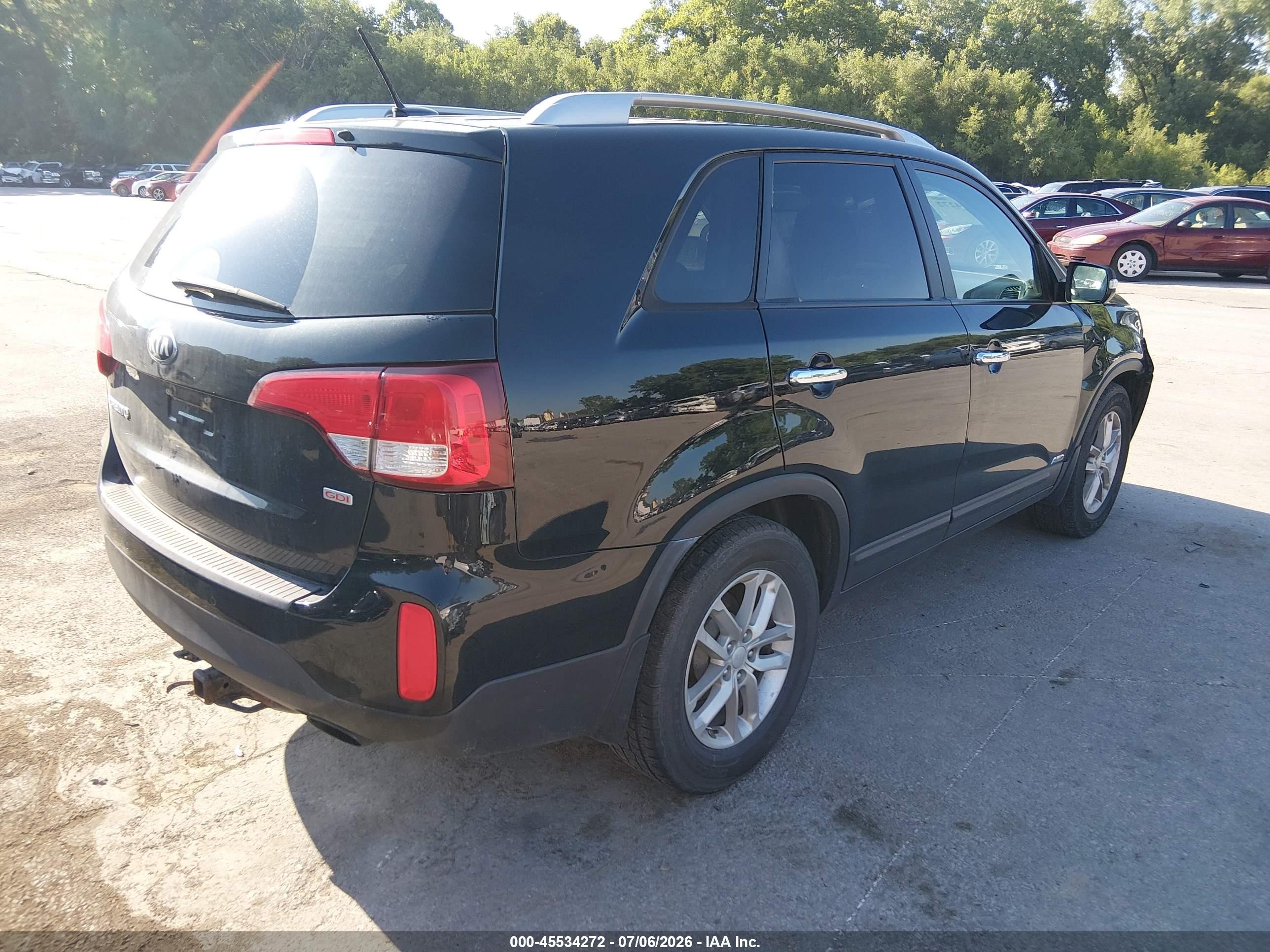 2014 Kia Sorento Lx Black vin: 5XYKTCA68EG506343