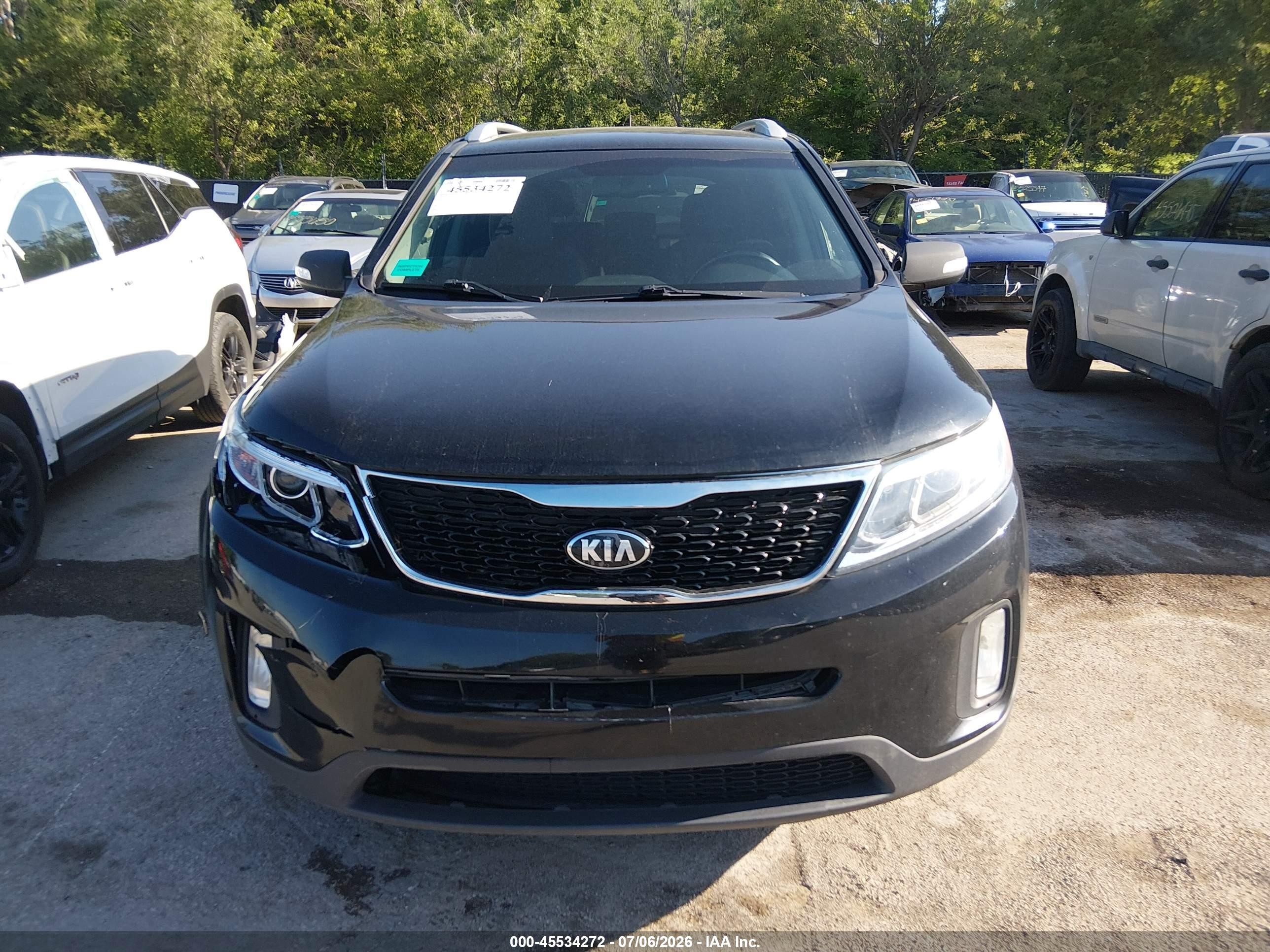 2014 Kia Sorento Lx Black vin: 5XYKTCA68EG506343