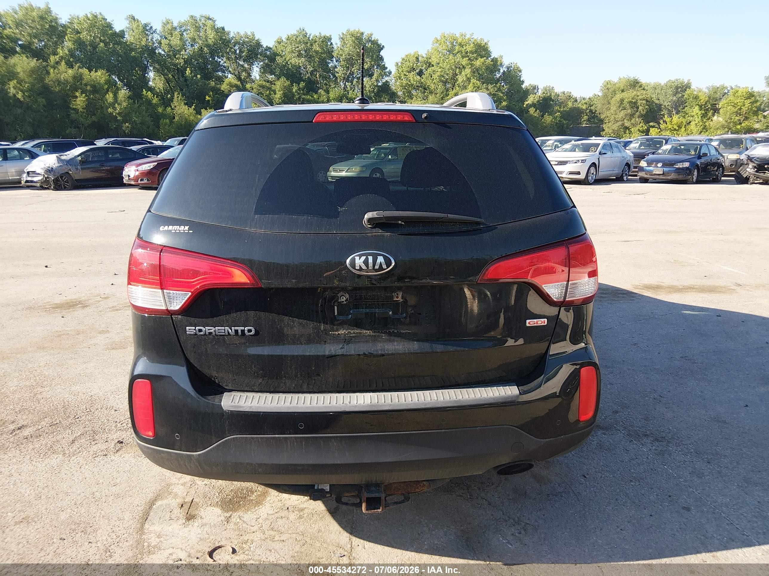 2014 Kia Sorento Lx Black vin: 5XYKTCA68EG506343