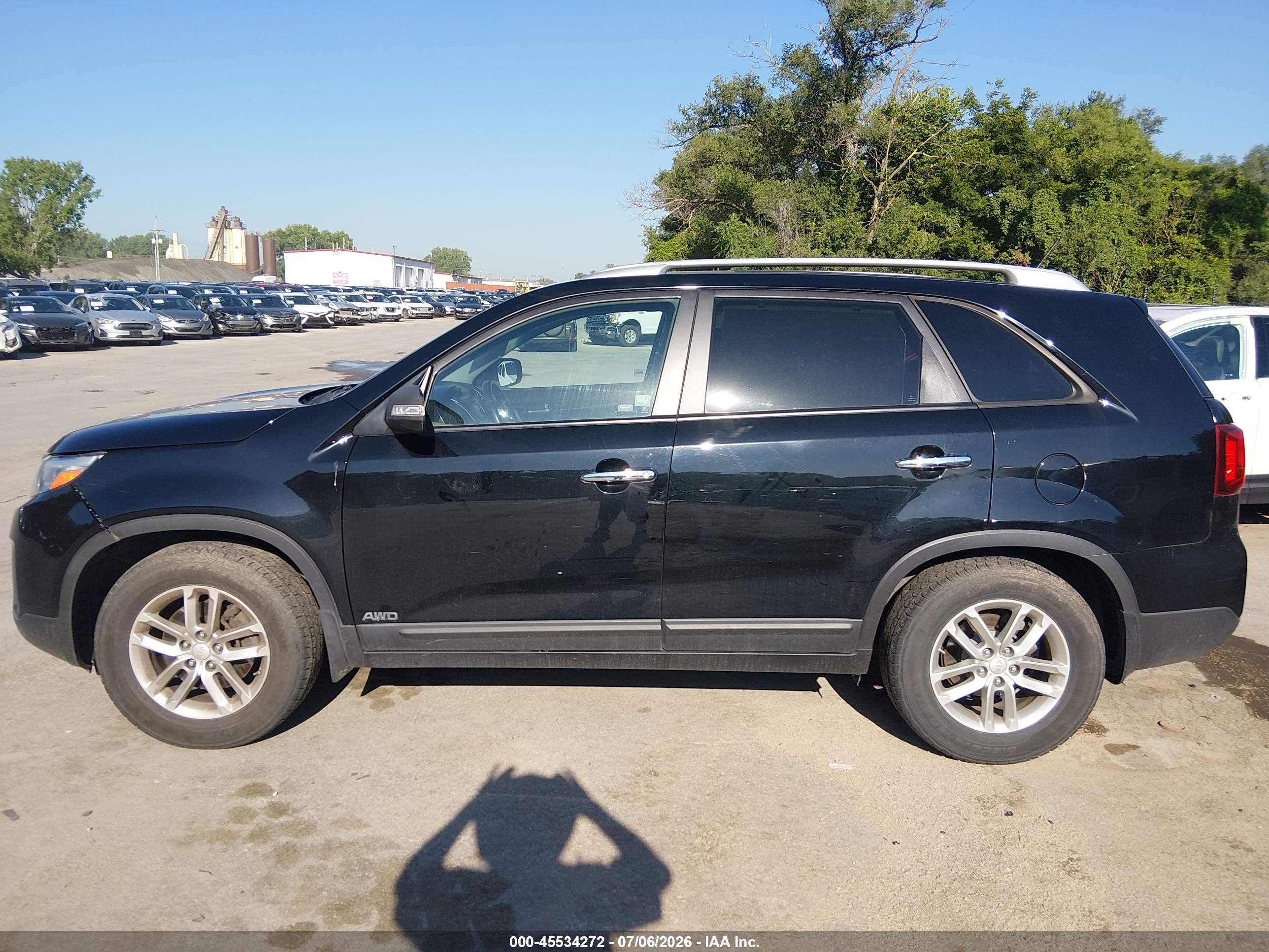 2014 Kia Sorento Lx Black vin: 5XYKTCA68EG506343