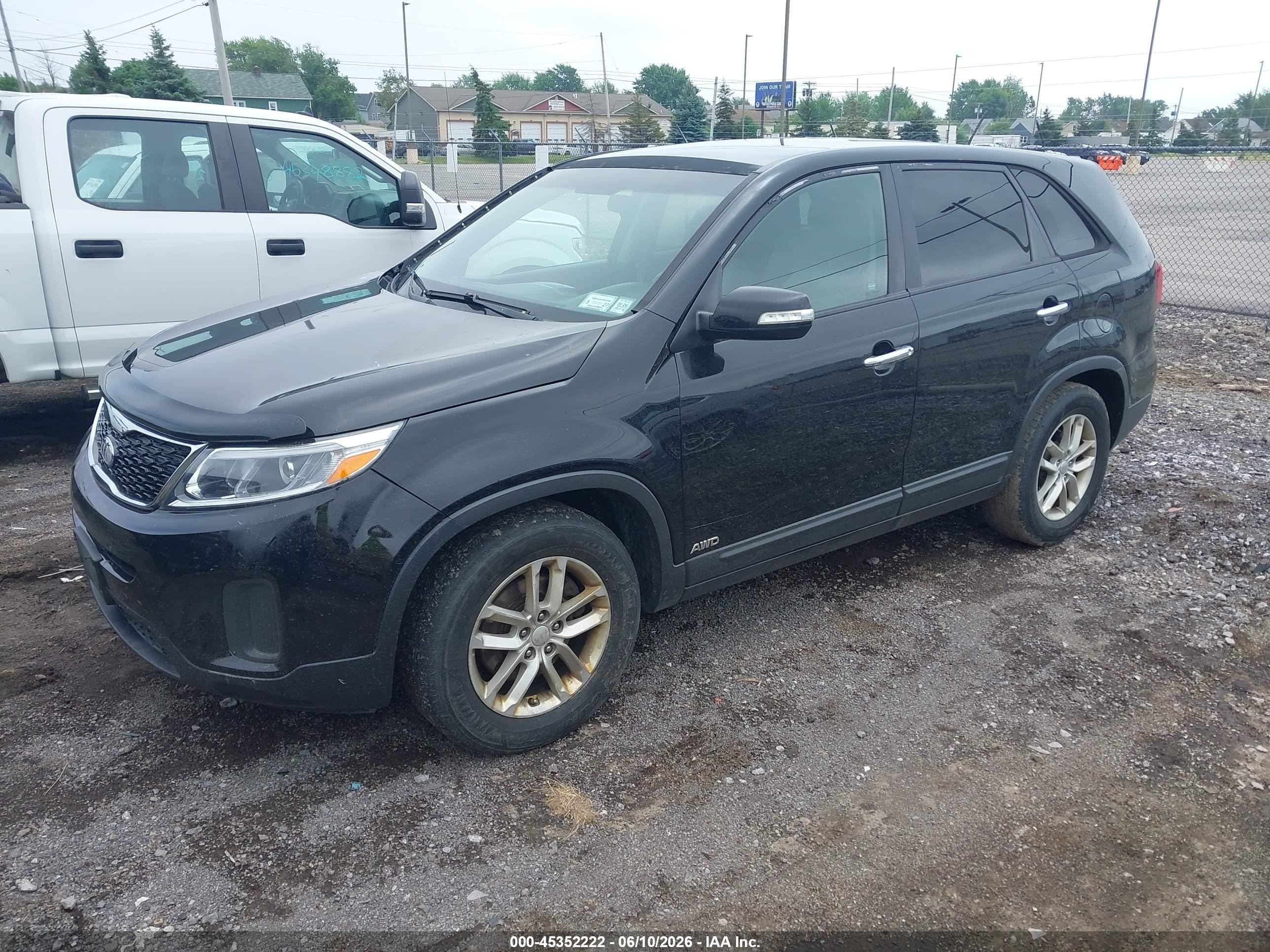 2014 Kia Sorento Lx Black vin: 5XYKTCA68EG541240