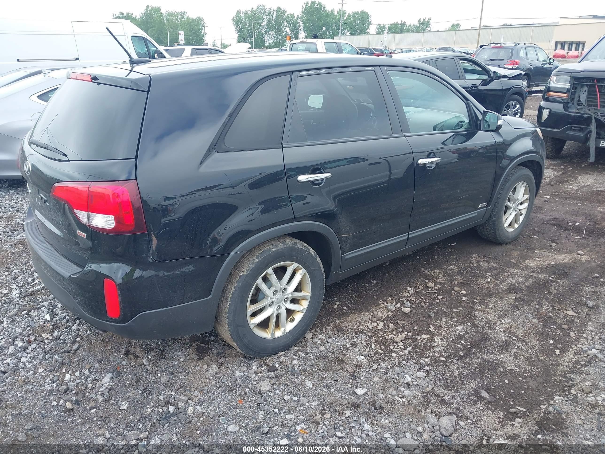 2014 Kia Sorento Lx Black vin: 5XYKTCA68EG541240