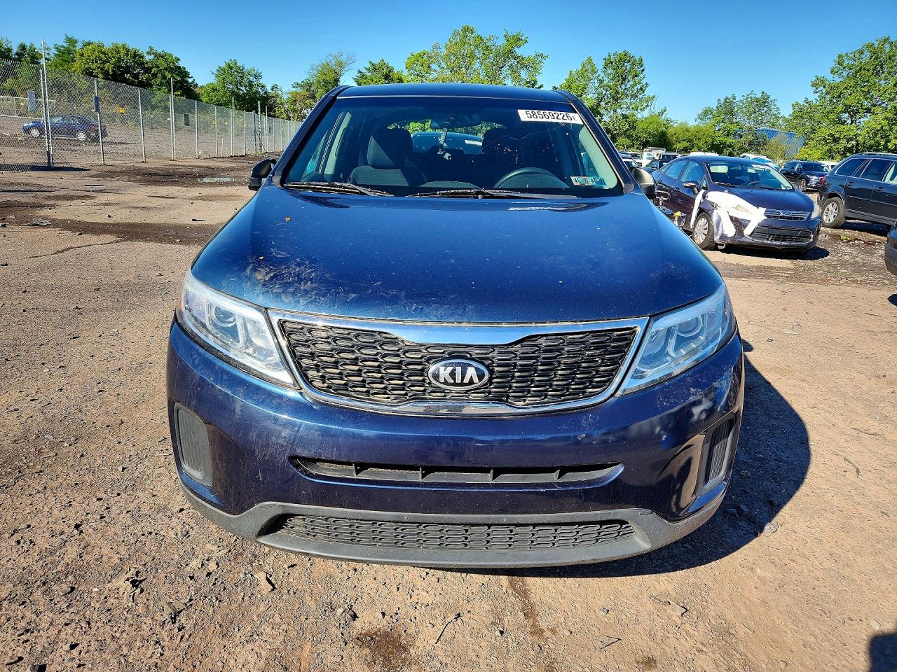 2014 Kia Sorento Lx Blue vin: 5XYKTCA68EG541688