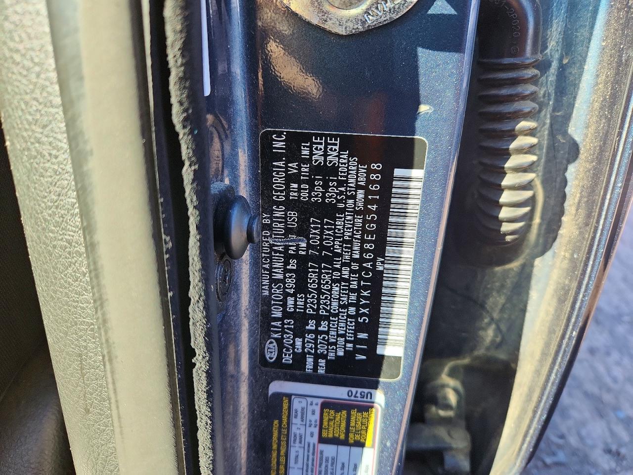2014 Kia Sorento Lx Blue vin: 5XYKTCA68EG541688