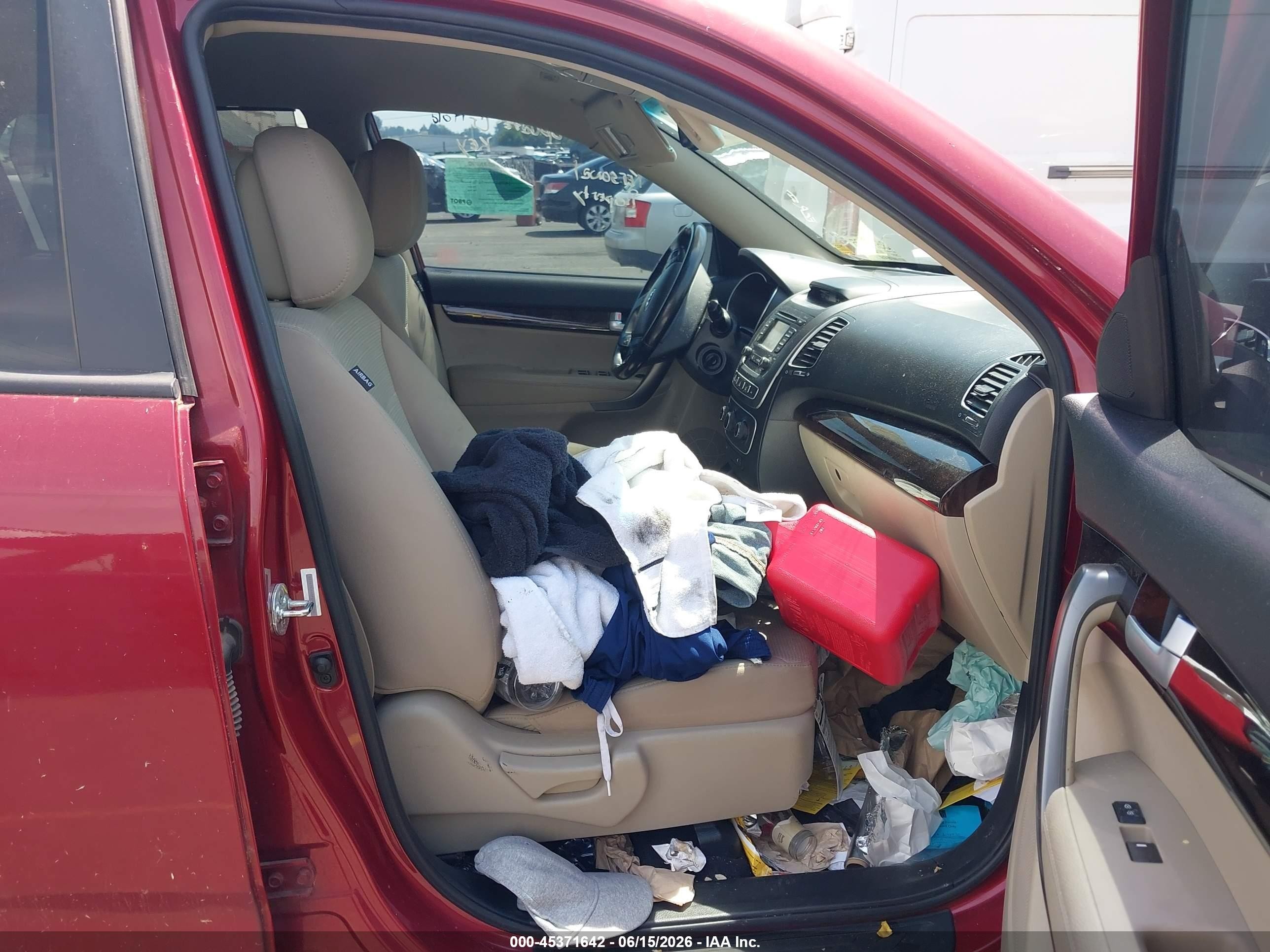 2015 Kia Sorento Lx Red vin: 5XYKTCA68FG585286