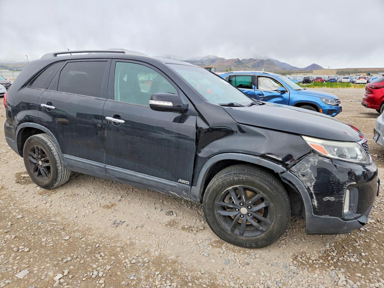 2015 Kia Sorento Lx Black vin: 5XYKTCA68FG654042