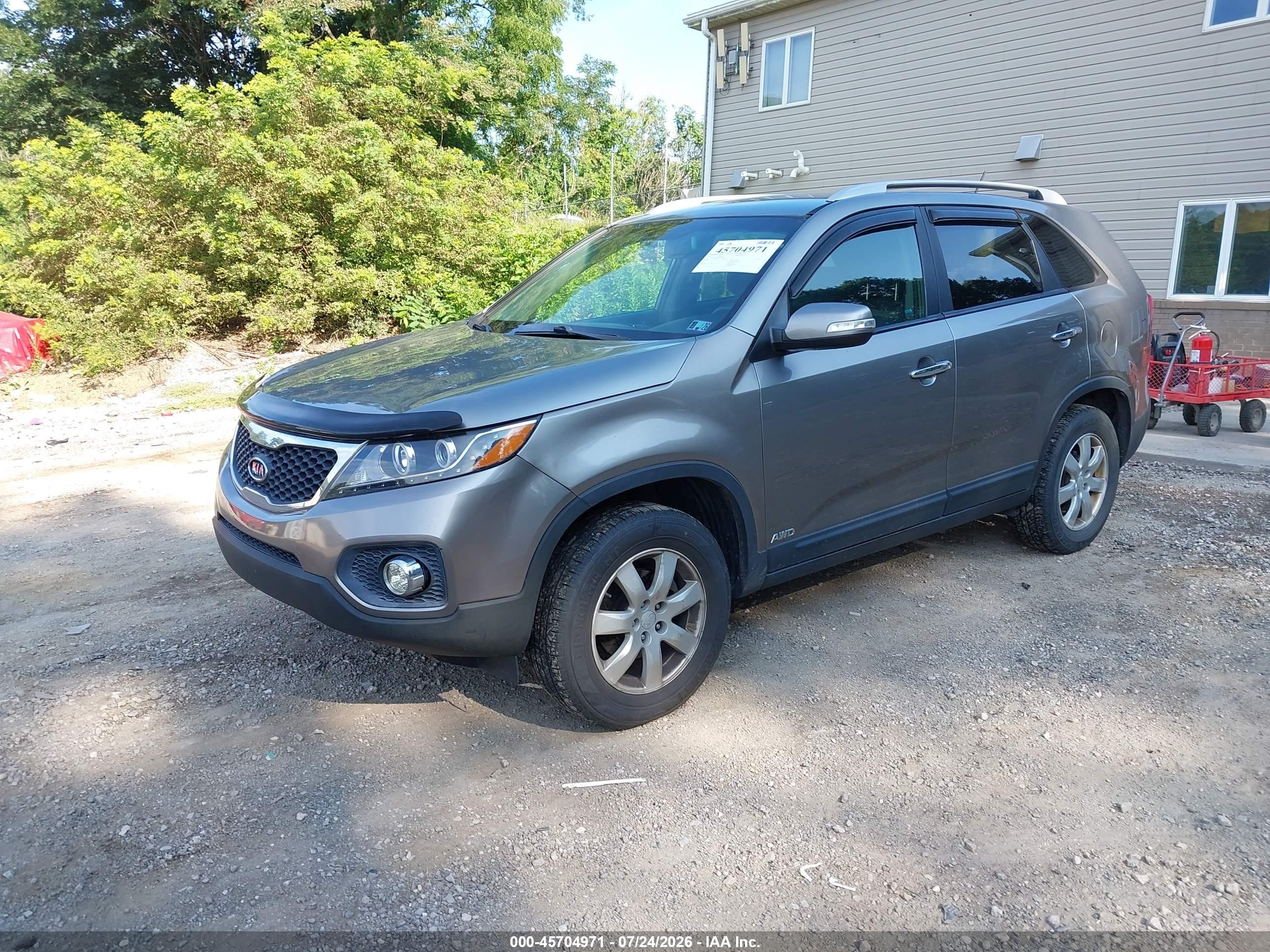 2012 Kia Sorento Lx Gray vin: 5XYKTCA69CG197902