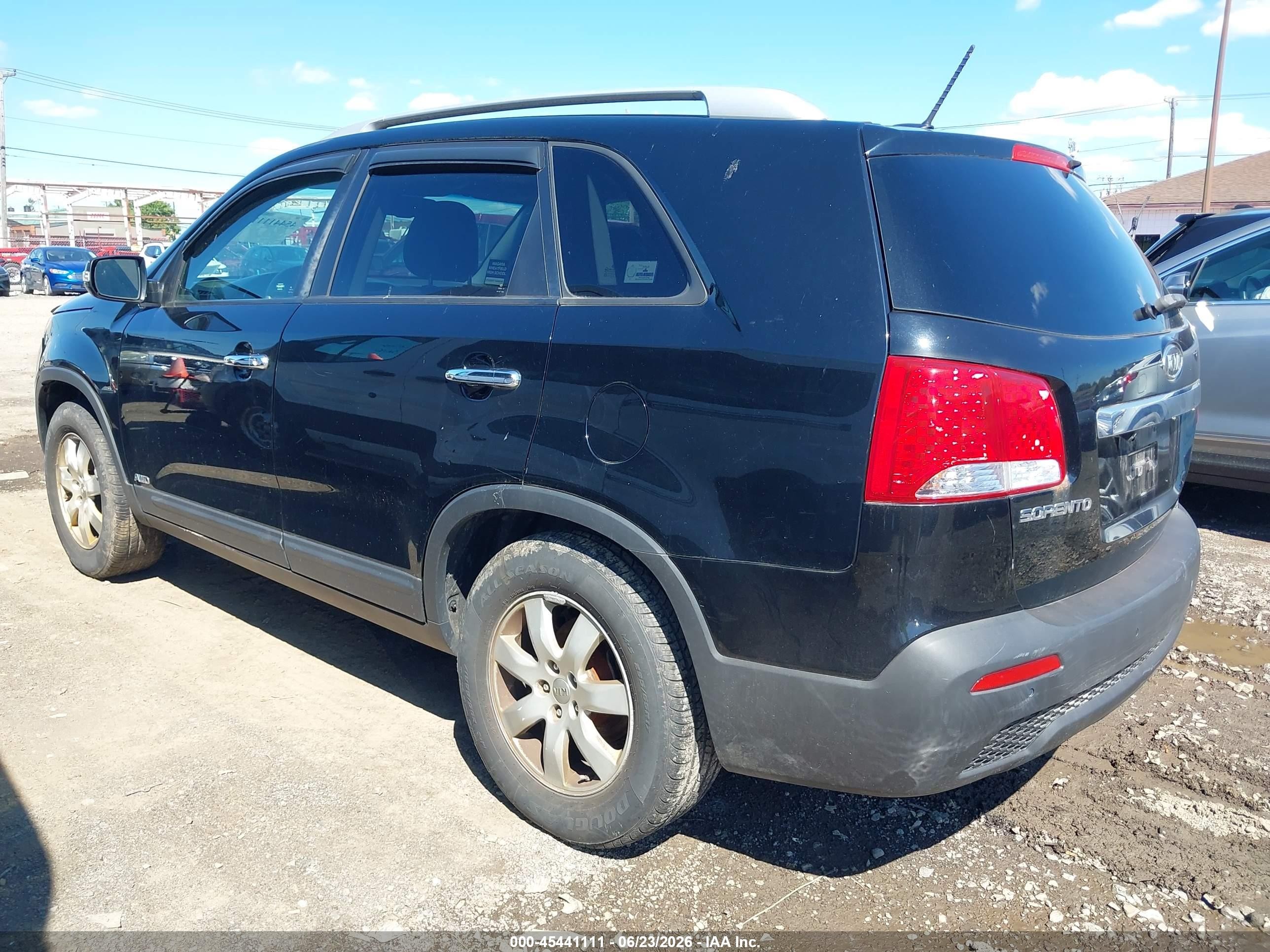 2013 Kia Sorento Lx Black vin: 5XYKTCA69DG325508