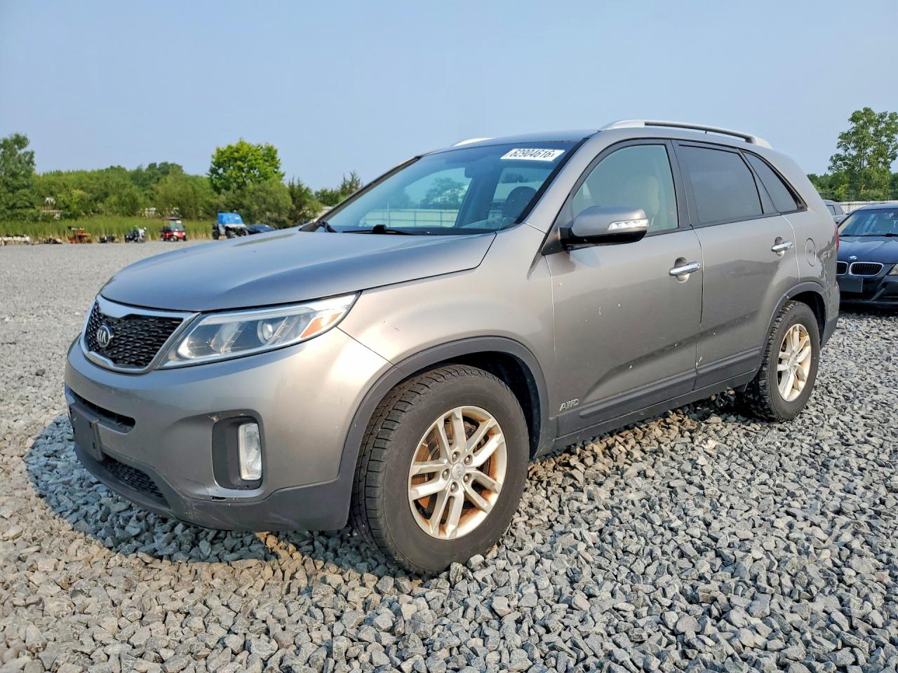 2014 Kia Sorento Lx Gray vin: 5XYKTCA69EG450056