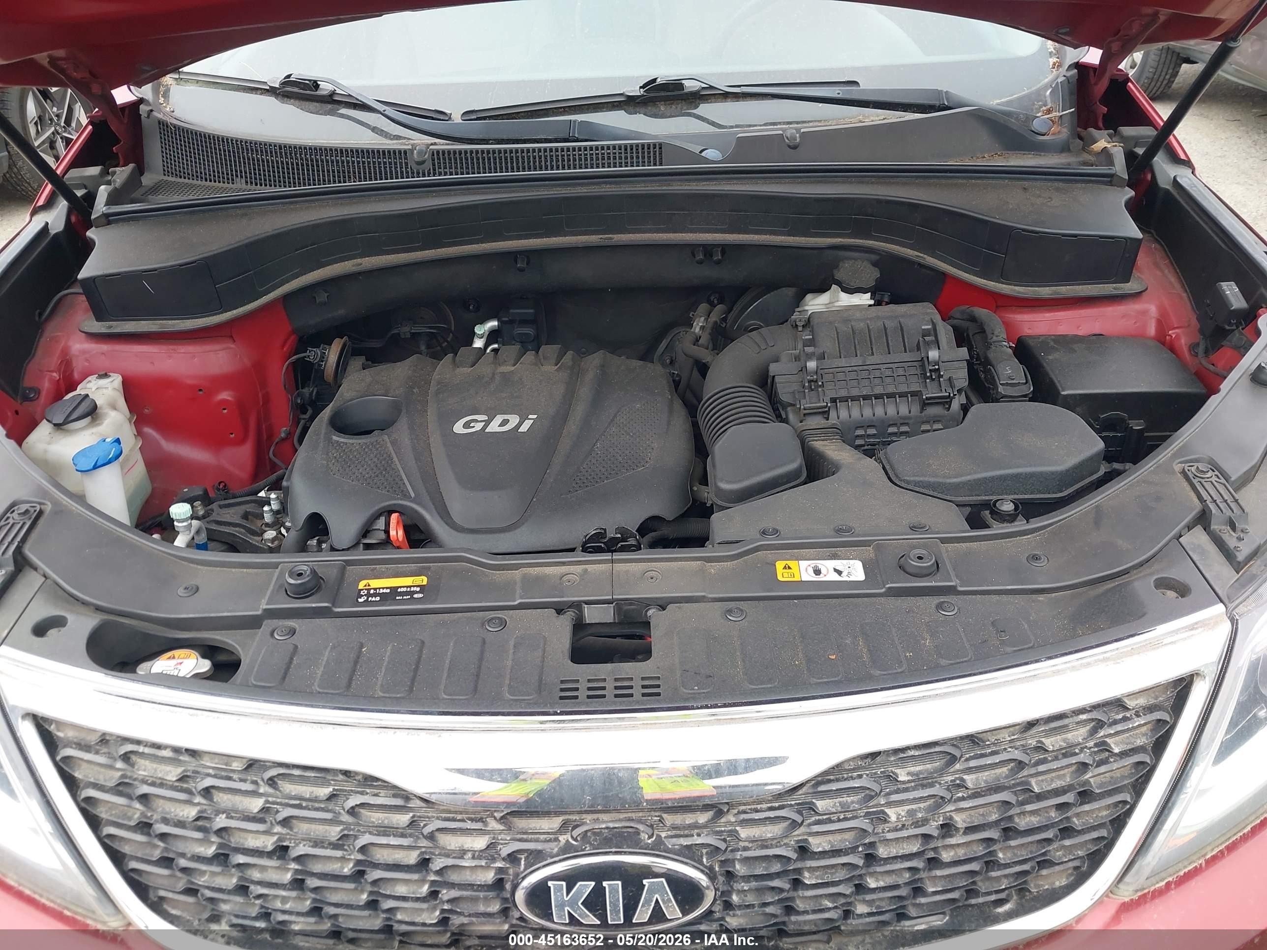 2014 Kia Sorento Lx Red vin: 5XYKTCA69EG486281