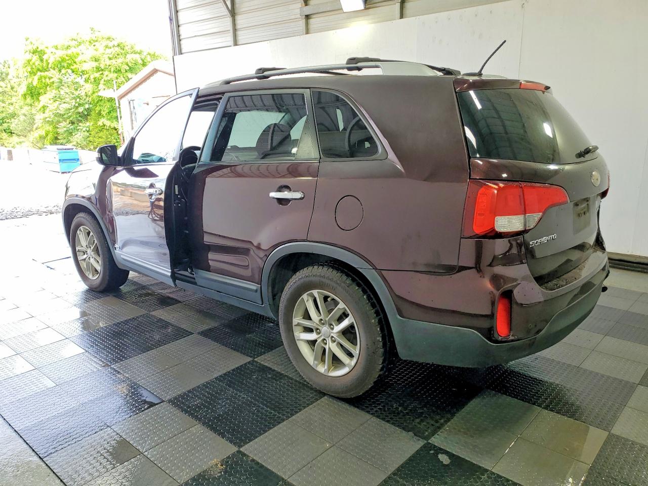 2014 Kia Sorento Lx Maroon vin: 5XYKTCA69EG506545