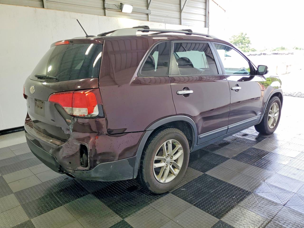 2014 Kia Sorento Lx Maroon vin: 5XYKTCA69EG506545