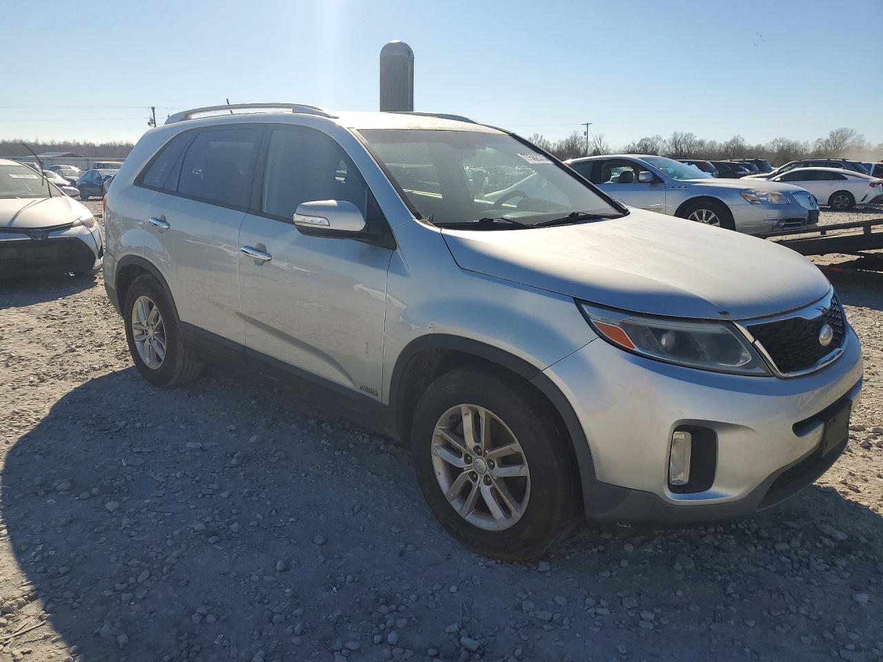2015 Kia Sorento Lx Silver vin: 5XYKTCA69FG554970