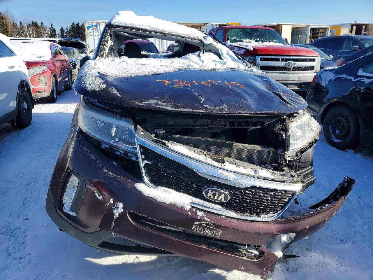 2015 Kia Sorento Lx Burgundy vin: 5XYKTCA69FG609529