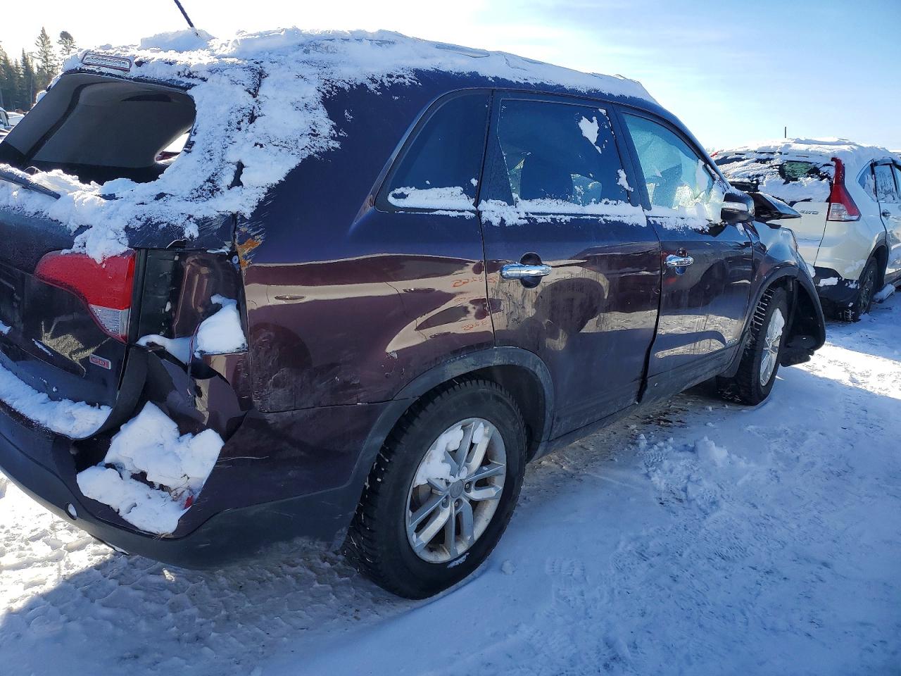 2015 Kia Sorento Lx Burgundy vin: 5XYKTCA69FG609529