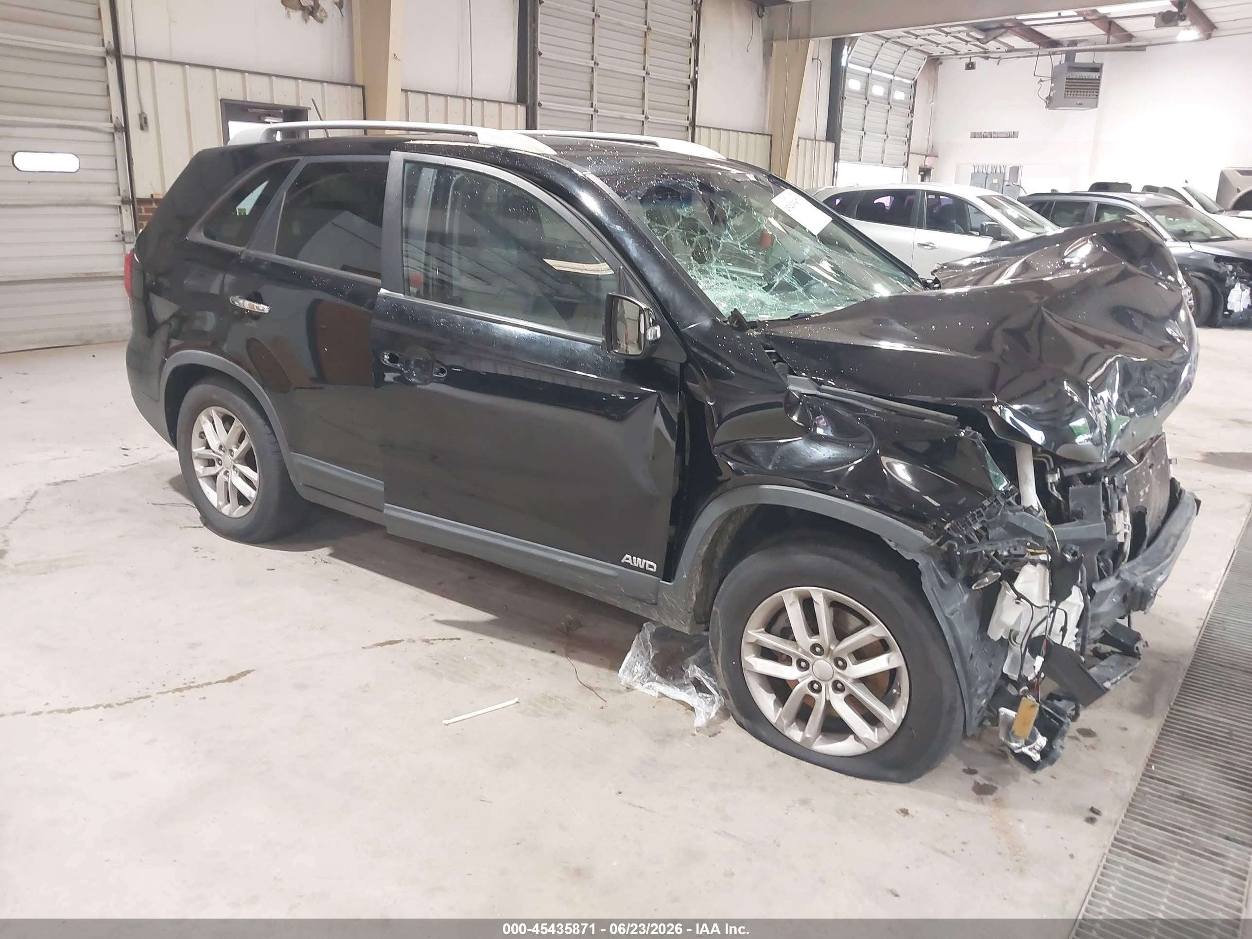2015 Kia Sorento Lx Black vin: 5XYKTCA69FG633796